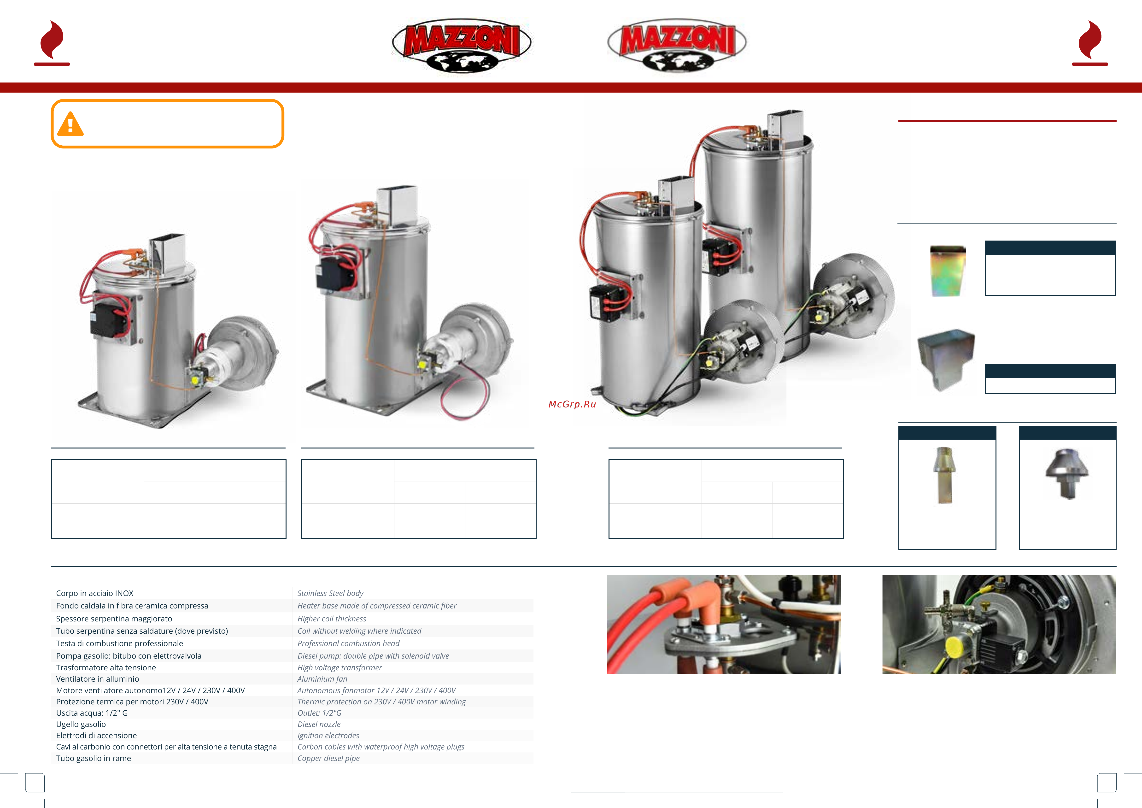 Mazzoni PM11170R [50/68] Caldaie heaters