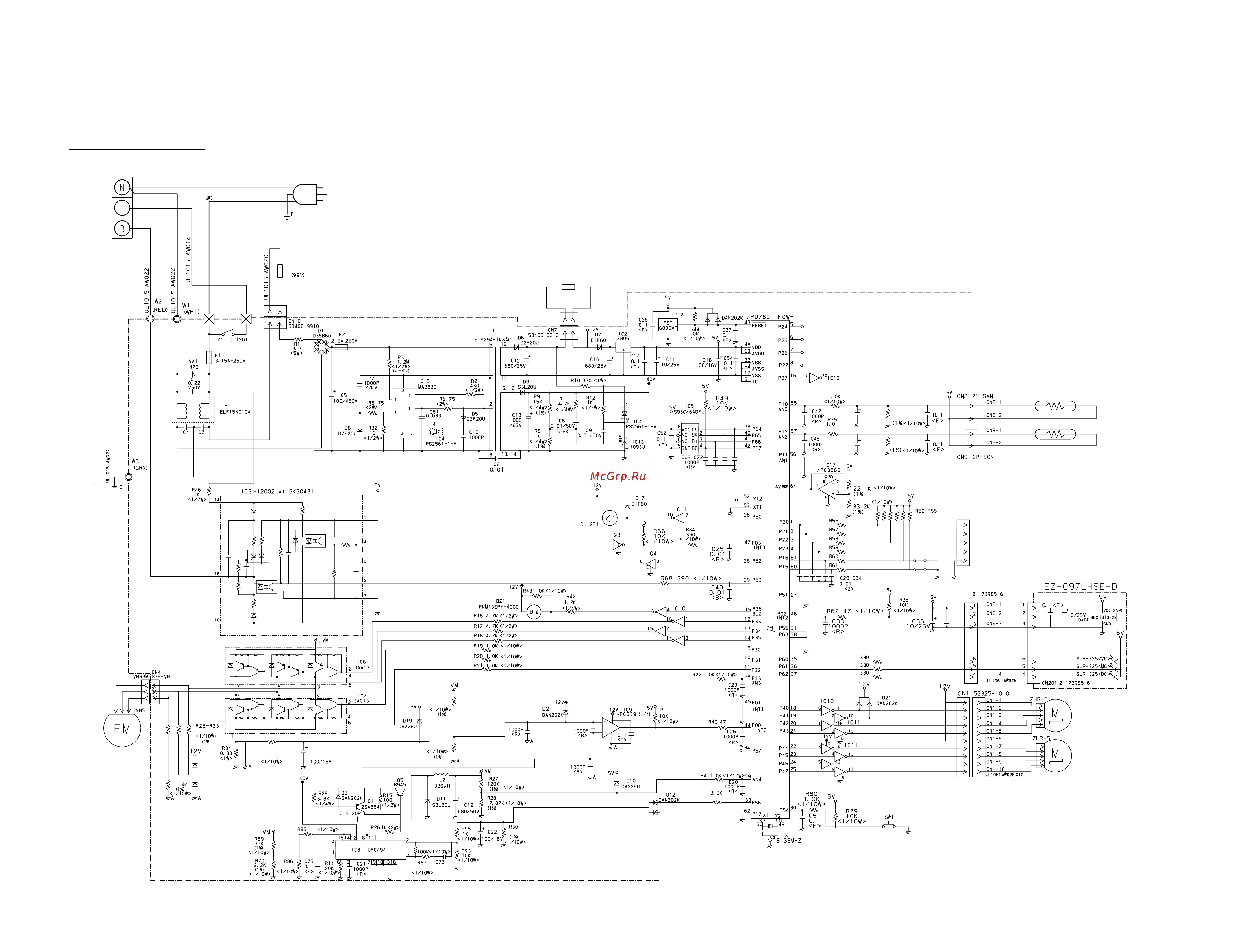 General-Fujitsu AOH13PNCC [11/28] I n d o o r p r i n t e d c i r c u i t b o a r d c i r c u i t d i a g r a m