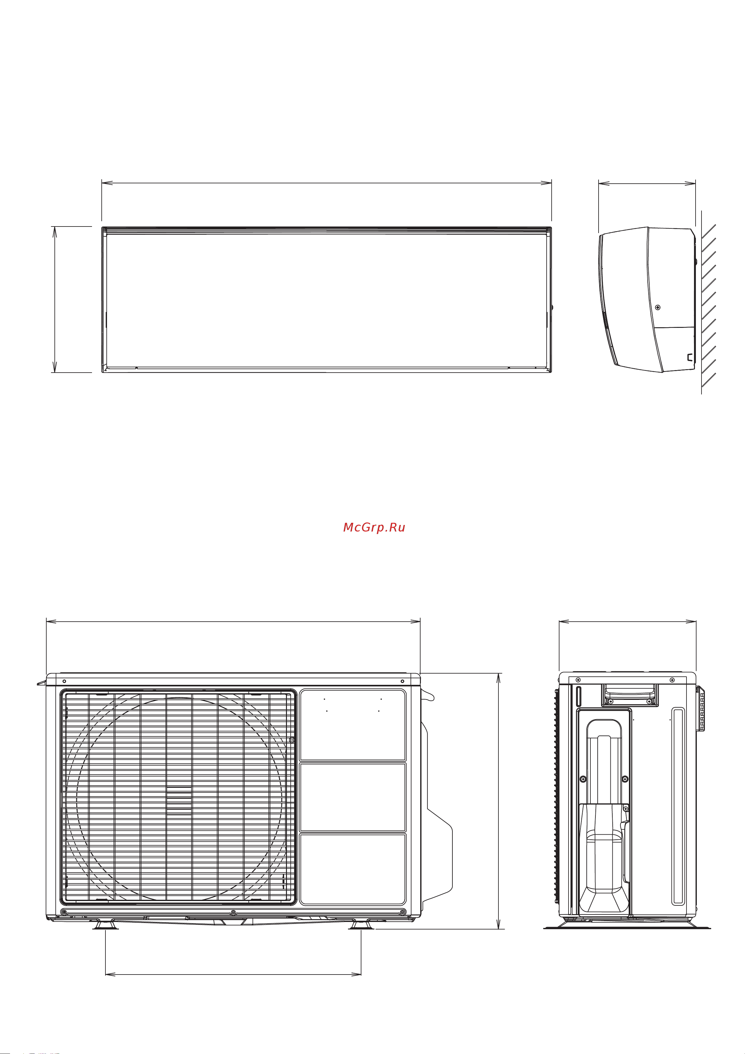 General-Fujitsu ASYG12LUCA [3/22] Dimensions