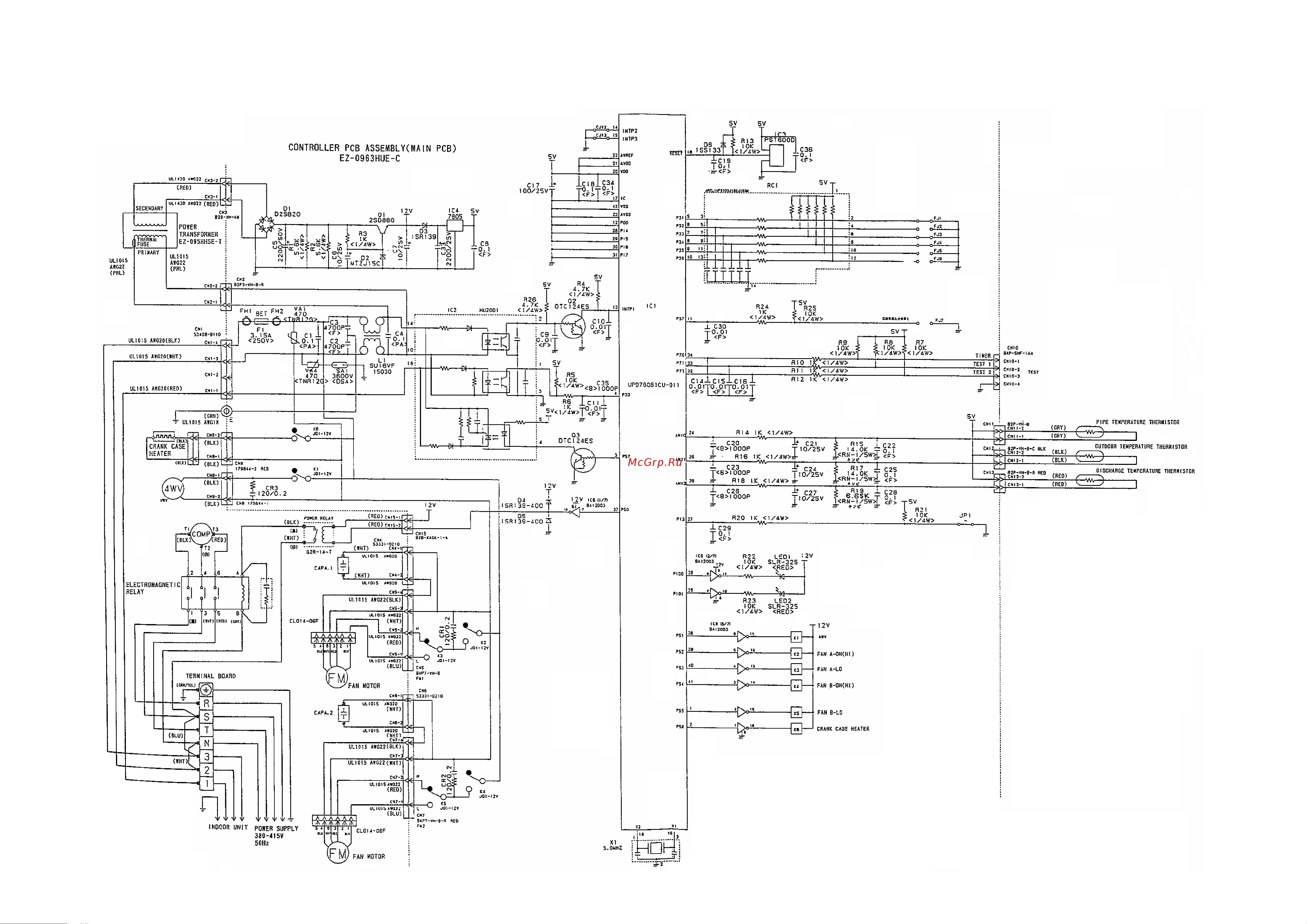 General-Fujitsu AOG60RBA3L [10/24] Outdoor pcb circuit diagram