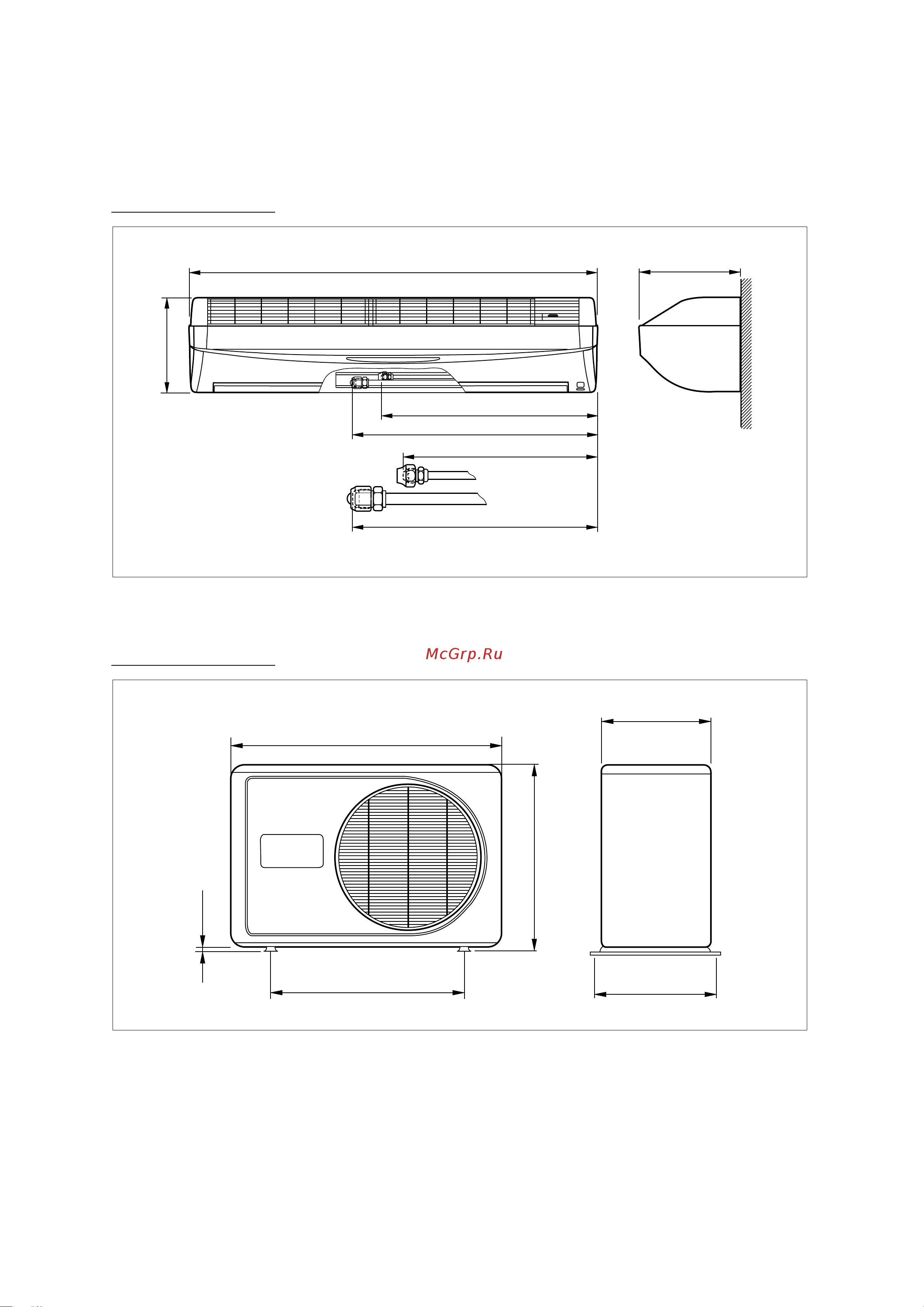 General-Fujitsu AWG14UBBJ [3/24] O u t l i n e a n d d i m e n s i o n s