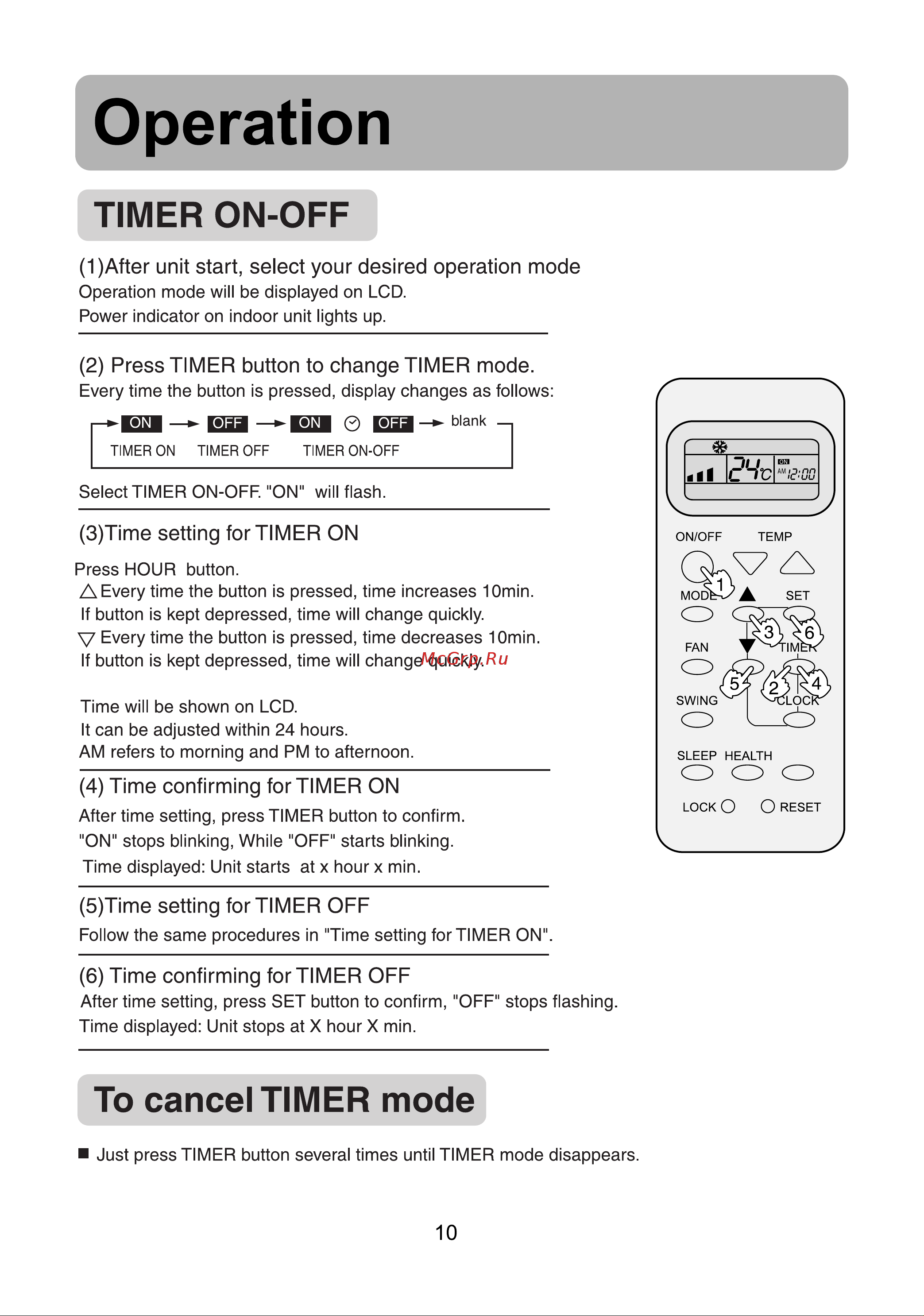 Haier HSU-08HK03 [12/18] Operation