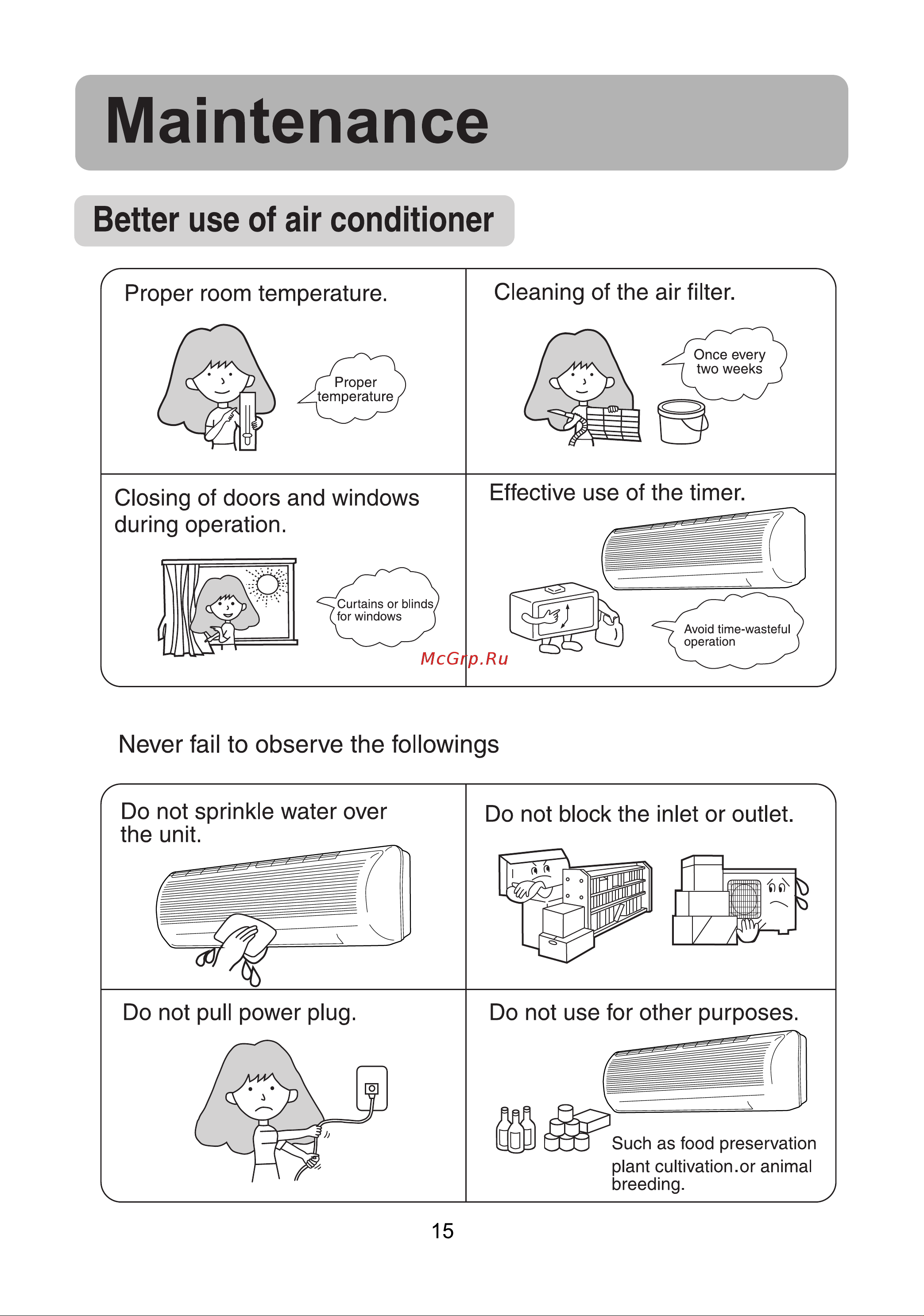 Haier HSU-20HK03 [17/18] Better use of air conditioner