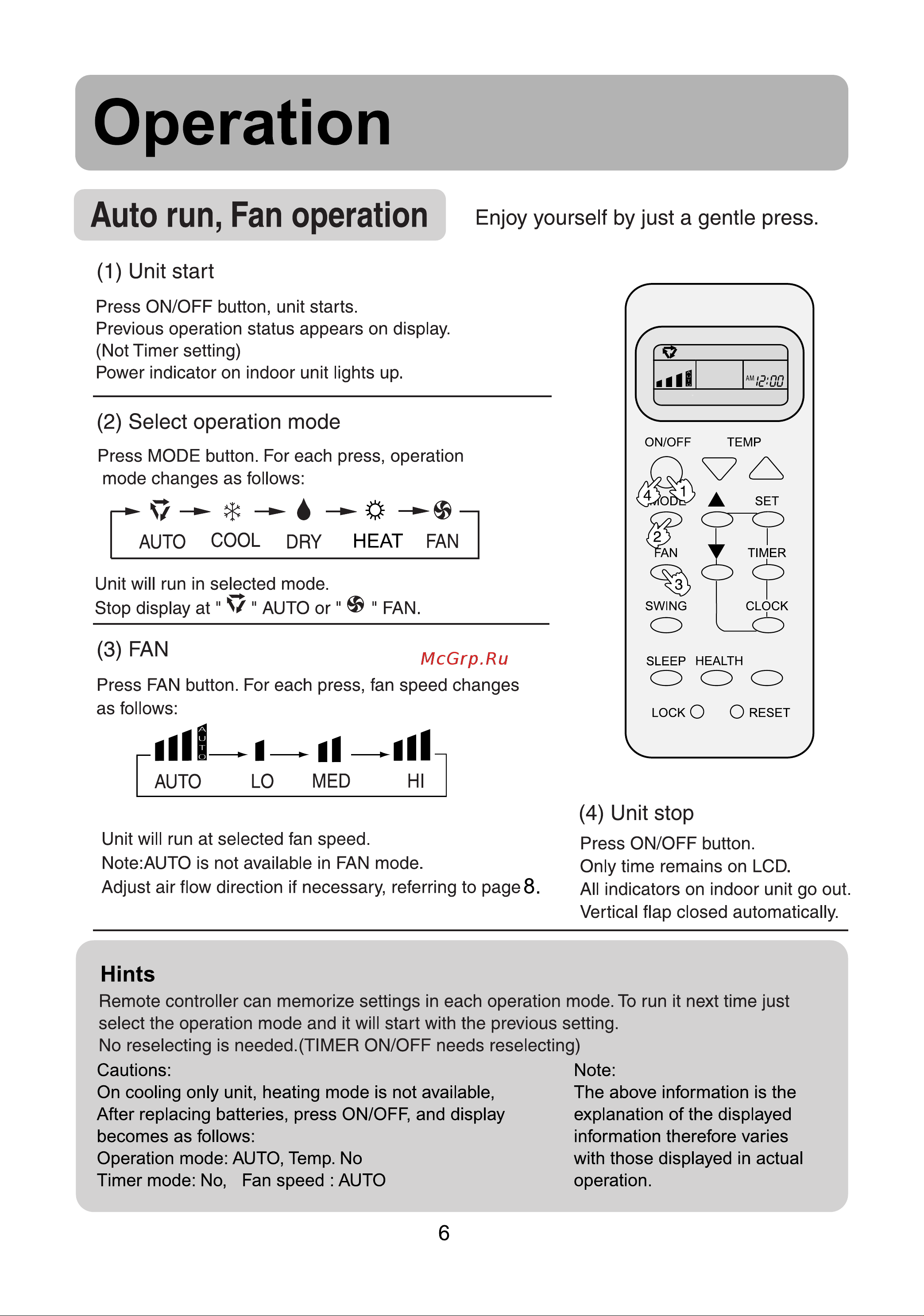 Haier HSU-08HK03 [8/18] Operation