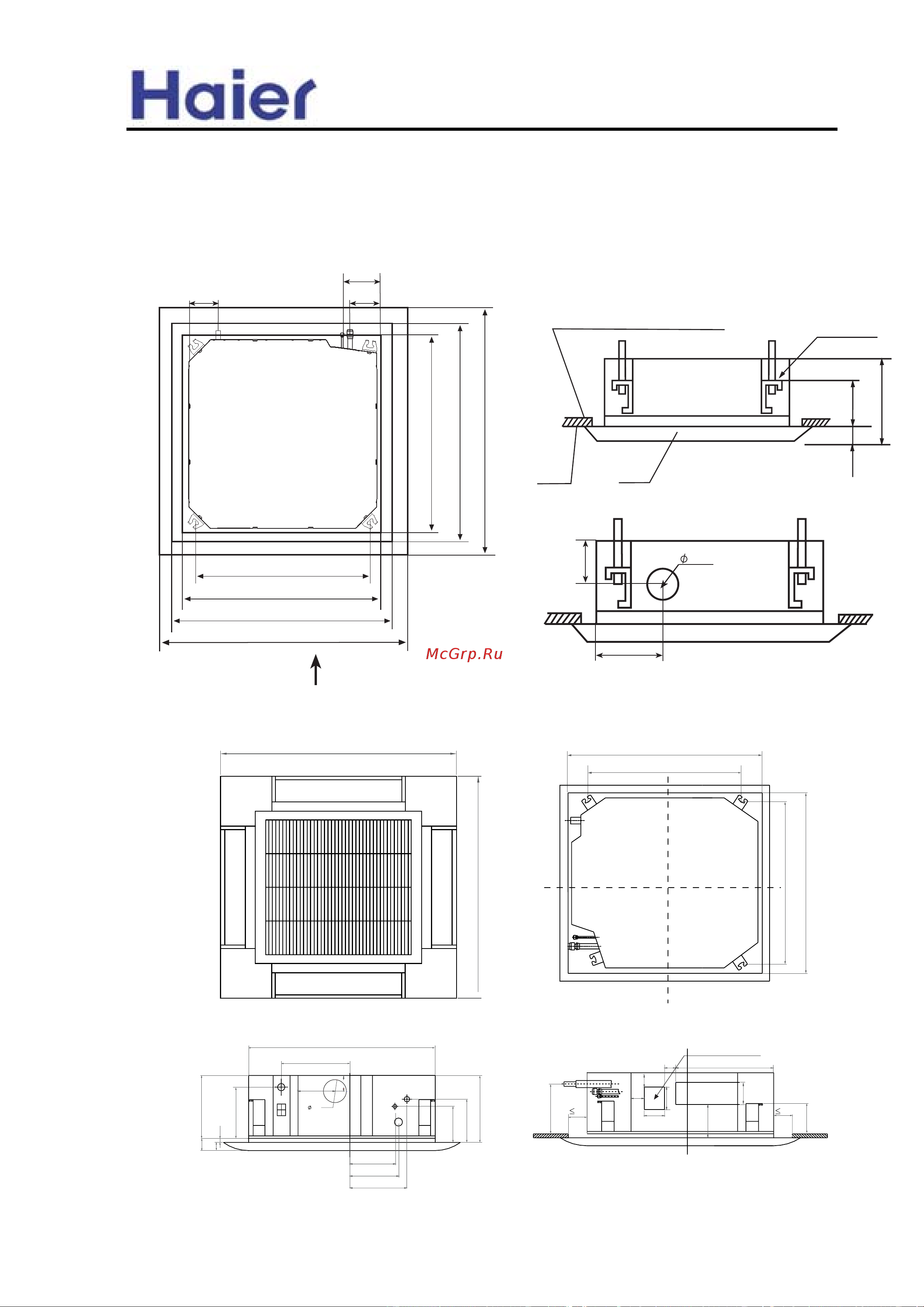 Haier HBU-42HI03 [20/129] Net dimension of indoor and outdoor