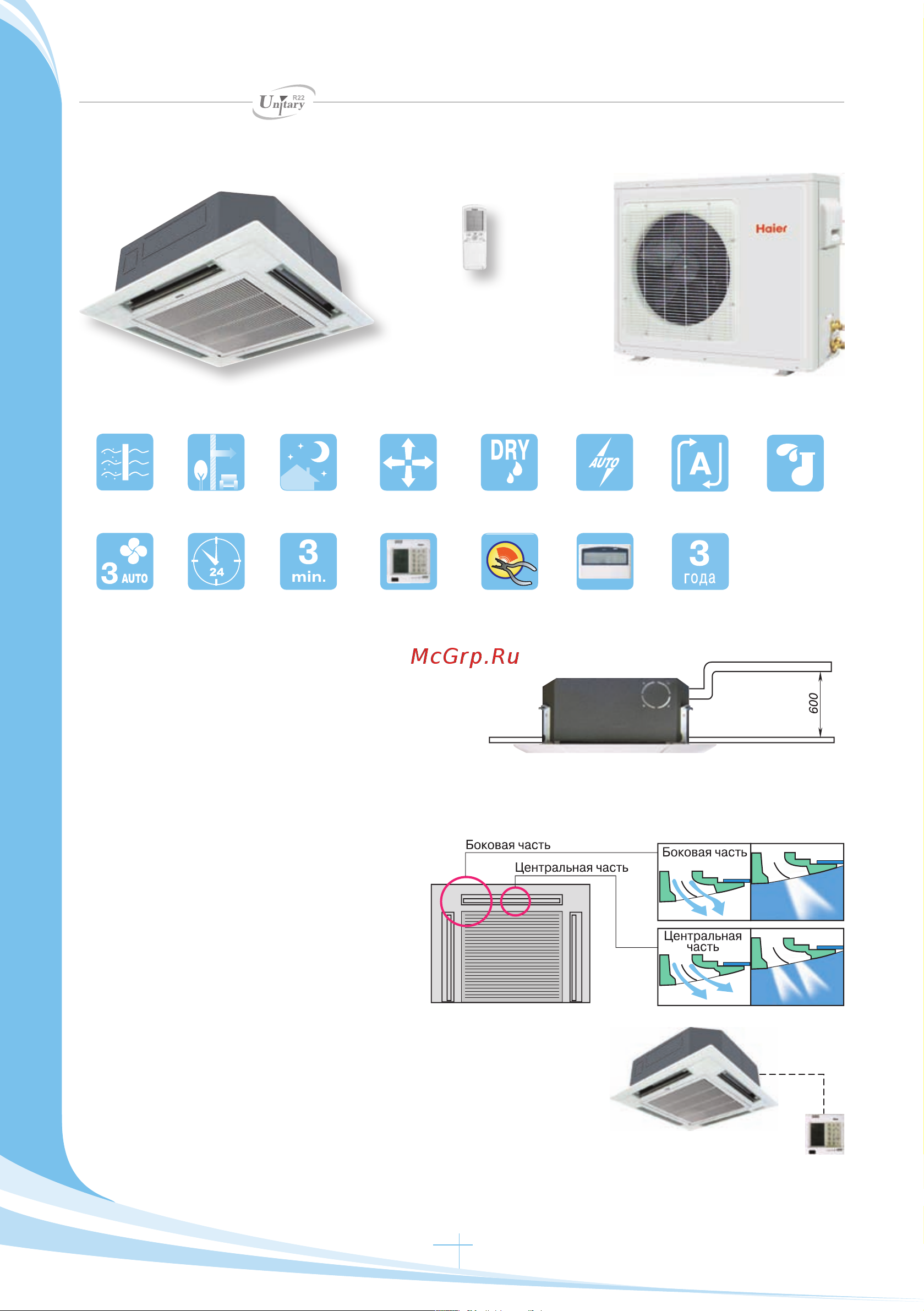 Haier HDU-42HF03/H [12/418] Одключение проводного пульта управления опция