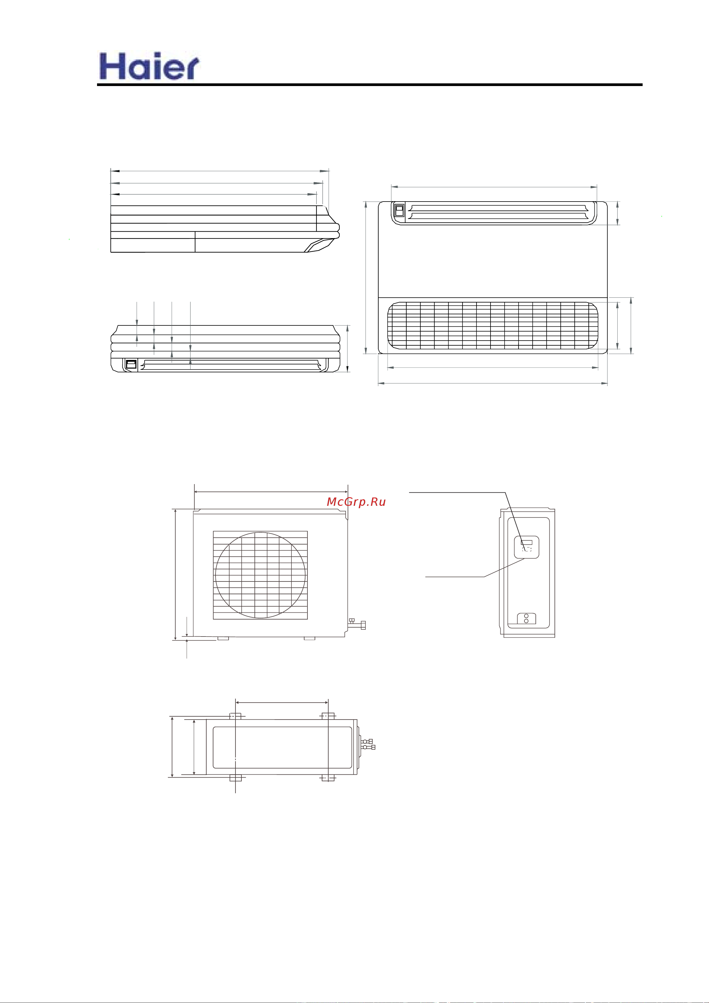 Haier HCFU-18HF03 [12/91] Net dimension