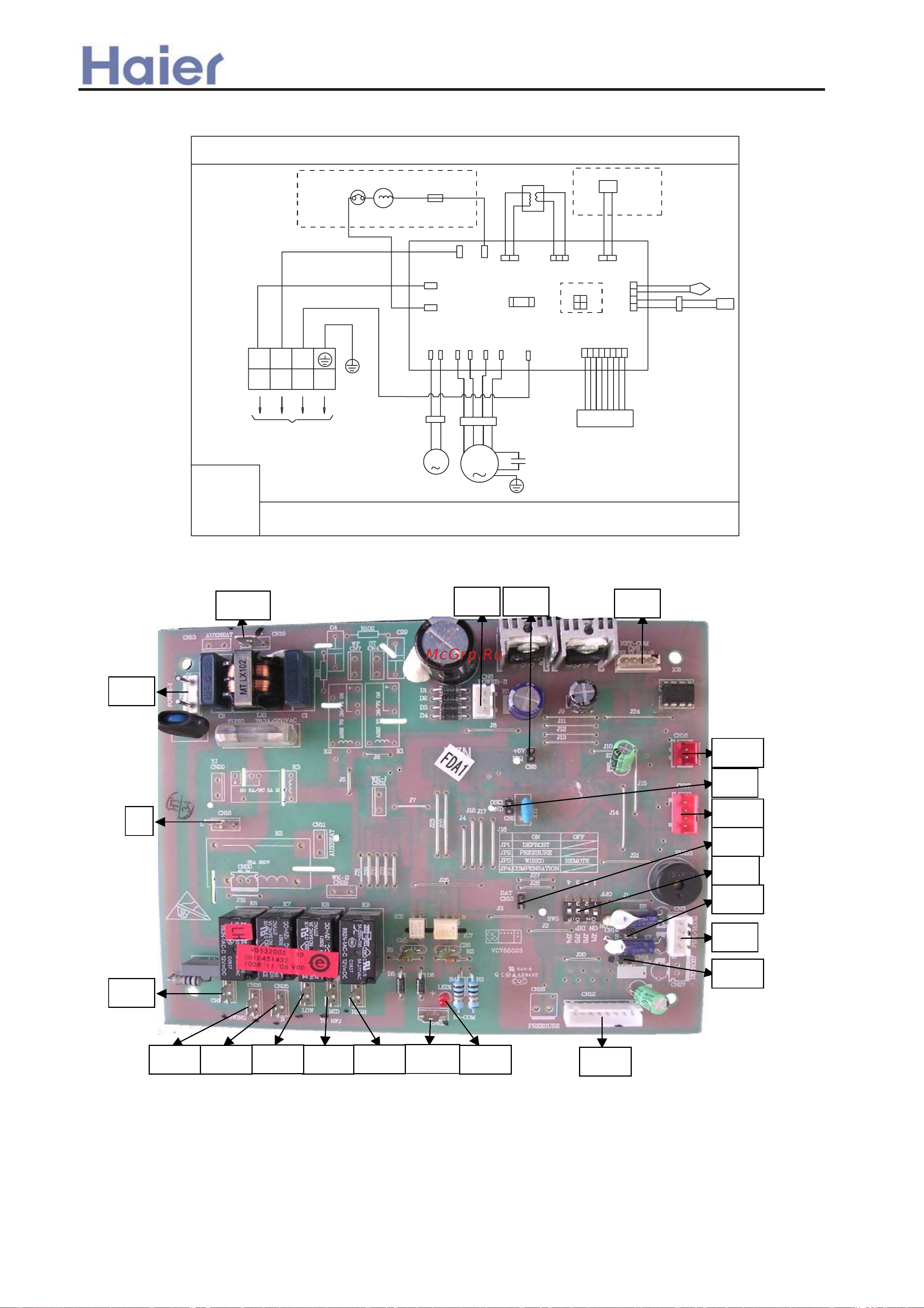 Haier AD282AMERA [273/408] Electrical wiring diagram and pcb photo