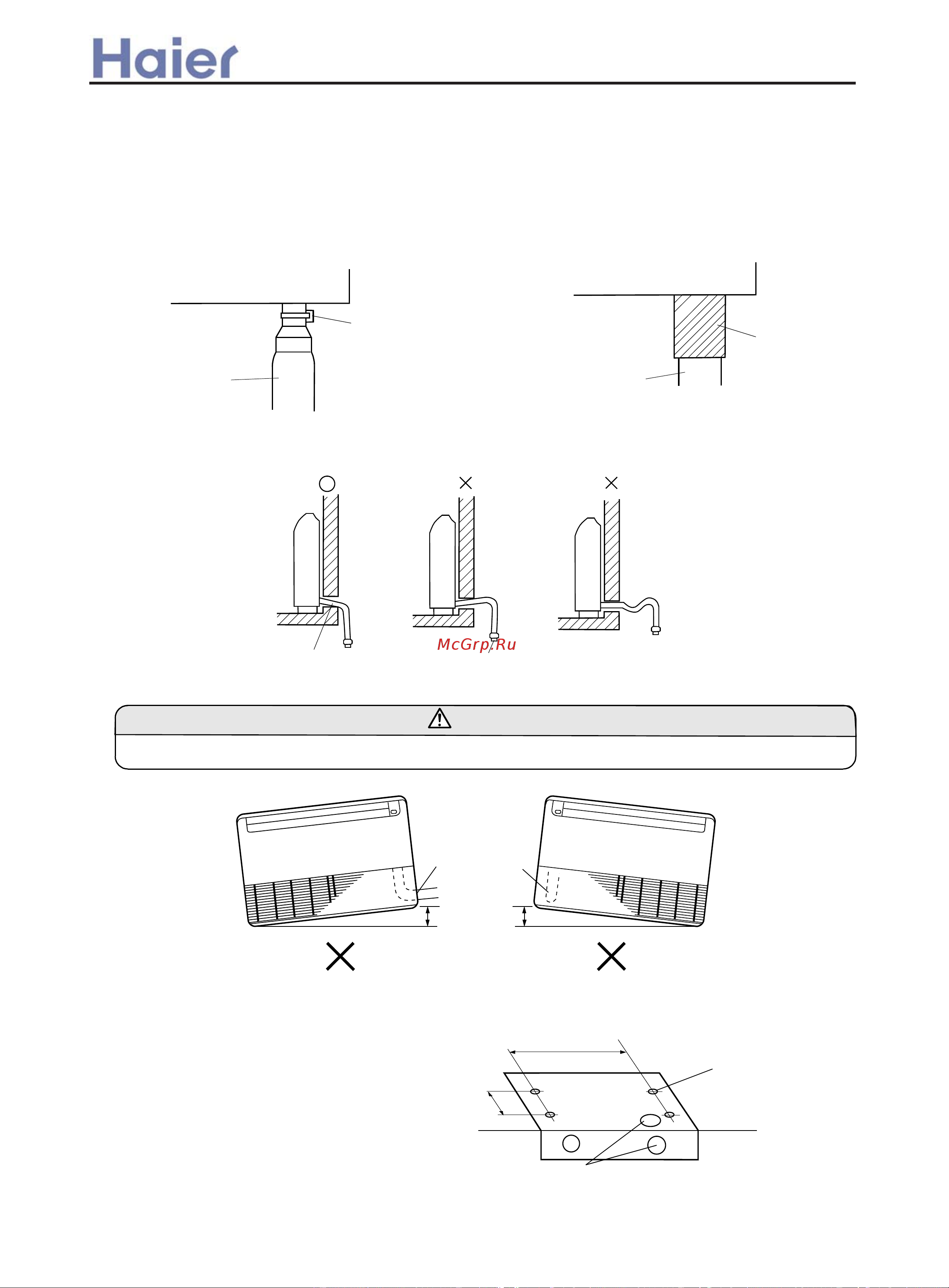 Haier AC24CS1ERA(S) [57/137] Arrange the drain hose lower than this portion drain hose