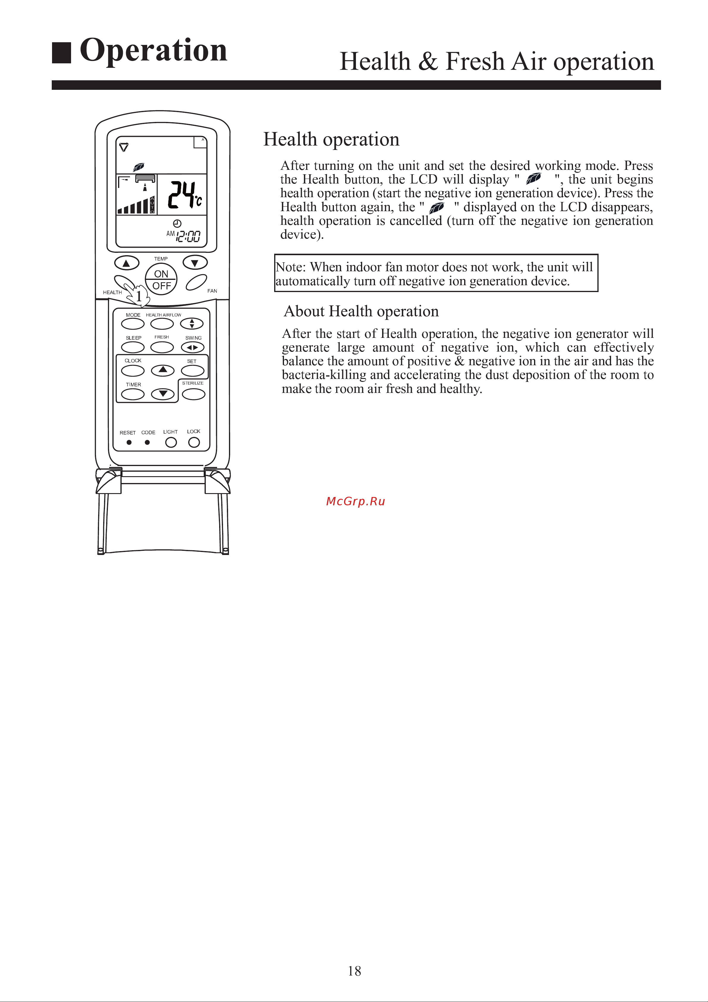 Haier AS182XVERA [20/34] Operation