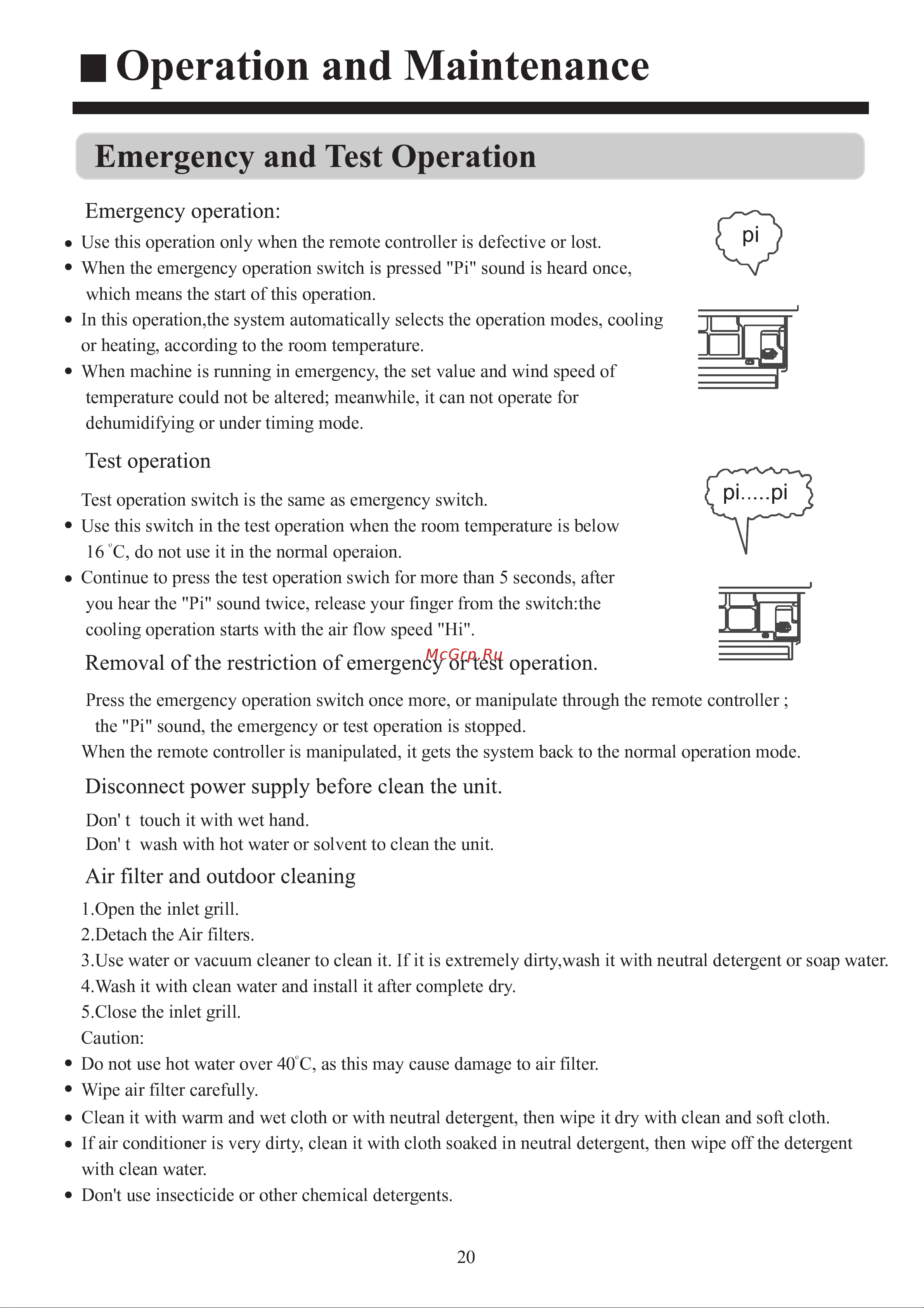Haier AS182XVERA [22/34] Operation and maintenance