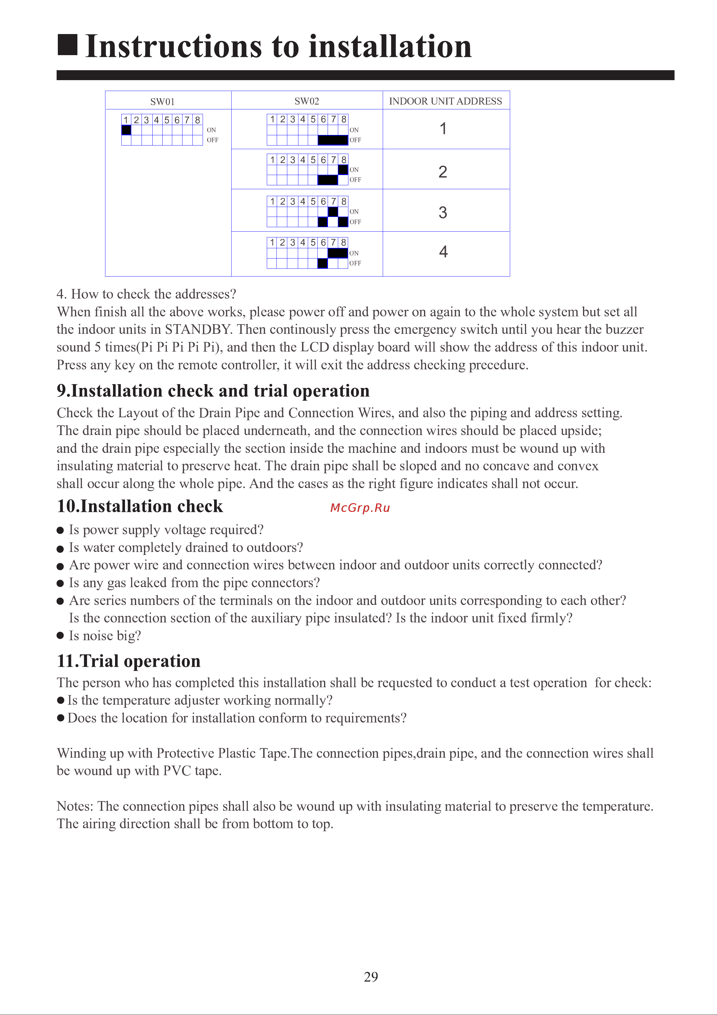 Haier AS182XVERA [31/34] Instructions to installation