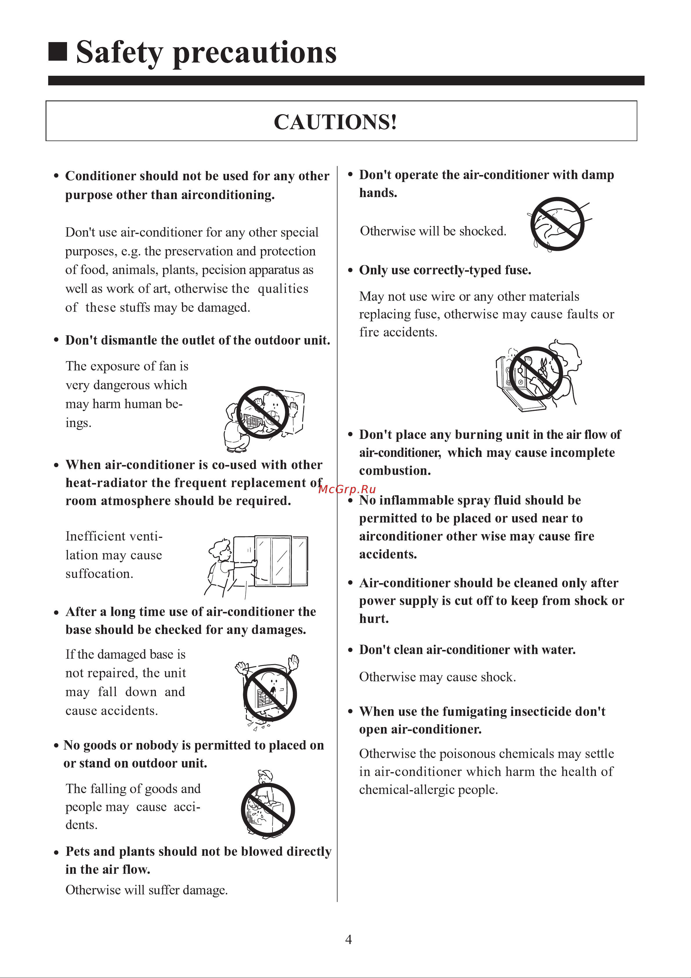 Haier AS092XVERA [6/34] Safety precautions