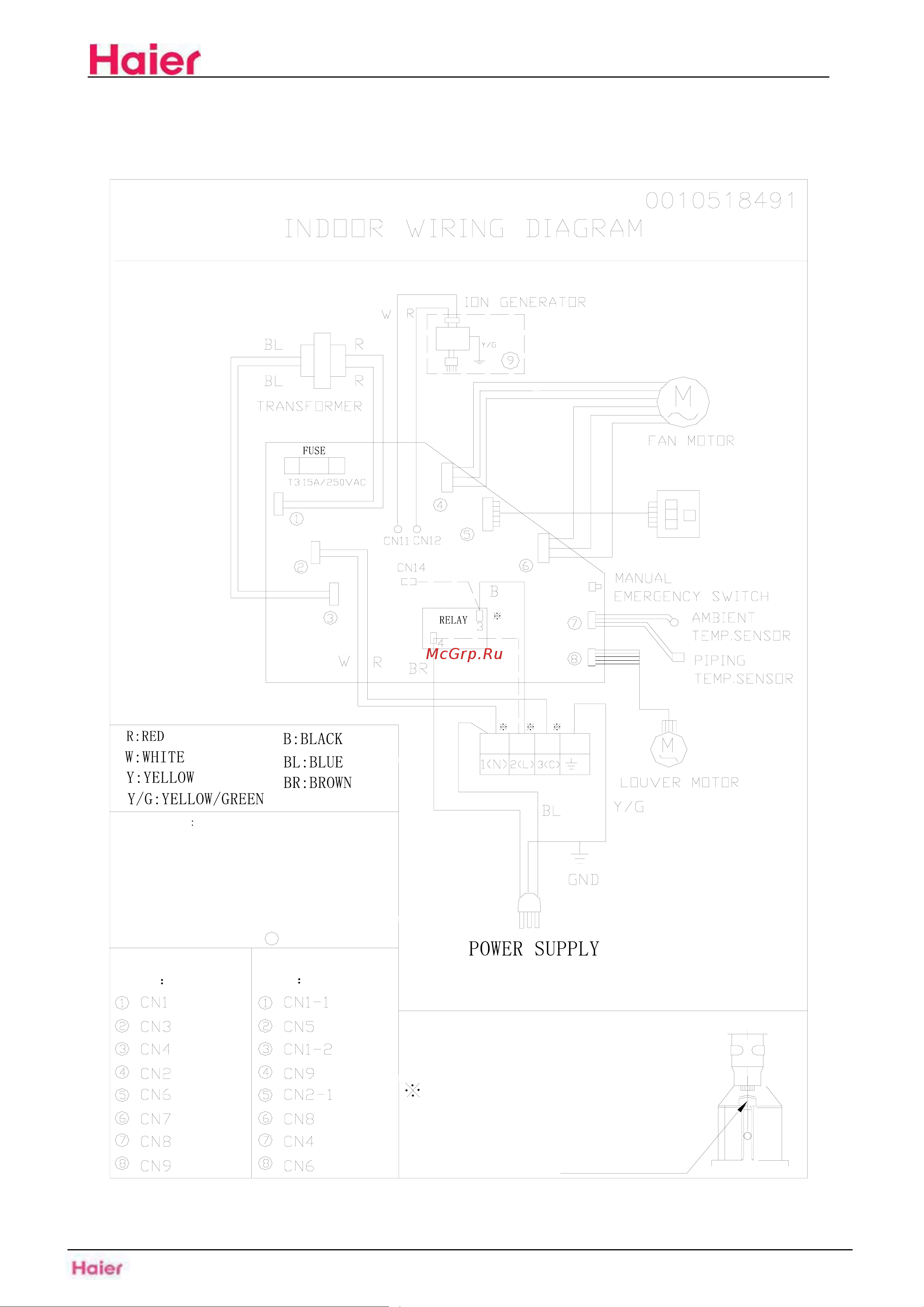 Haier HSU-09HEA03/(BP) [13/38] Wiring diagrams