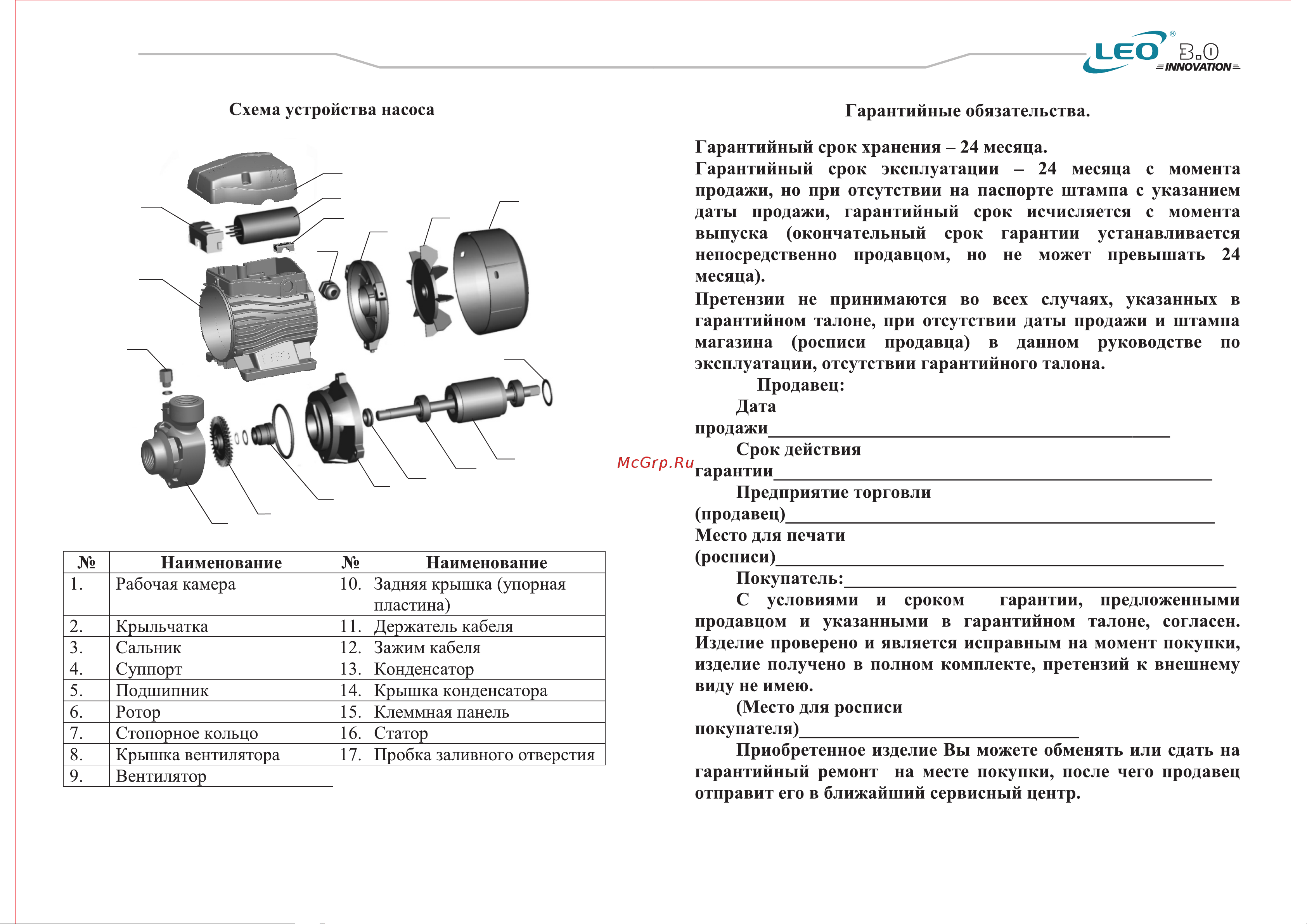 LEO XQm60 [6/10] Вихревые насосы