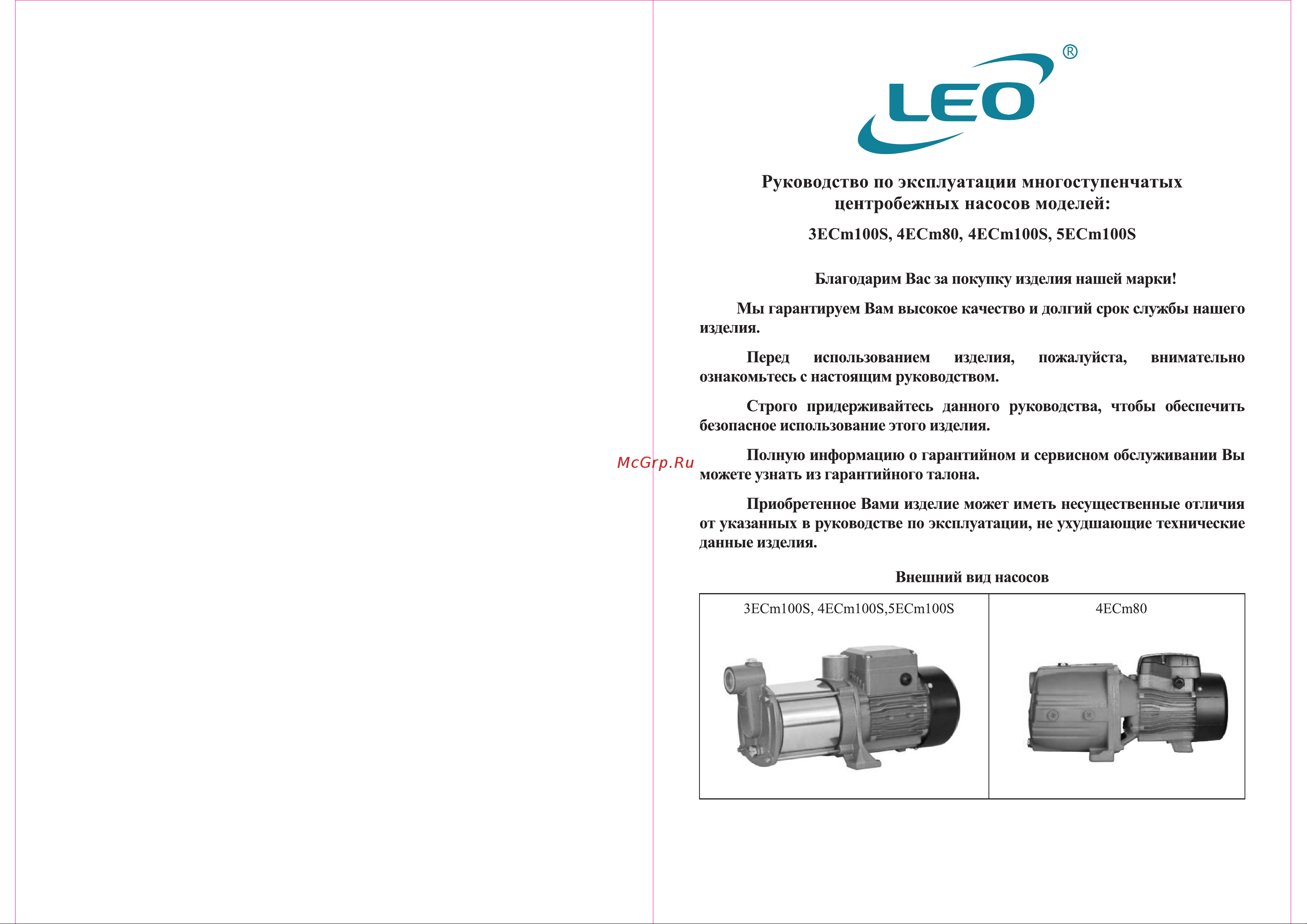 LEO 3ECm100S Инструкция по эксплуатации онлайн