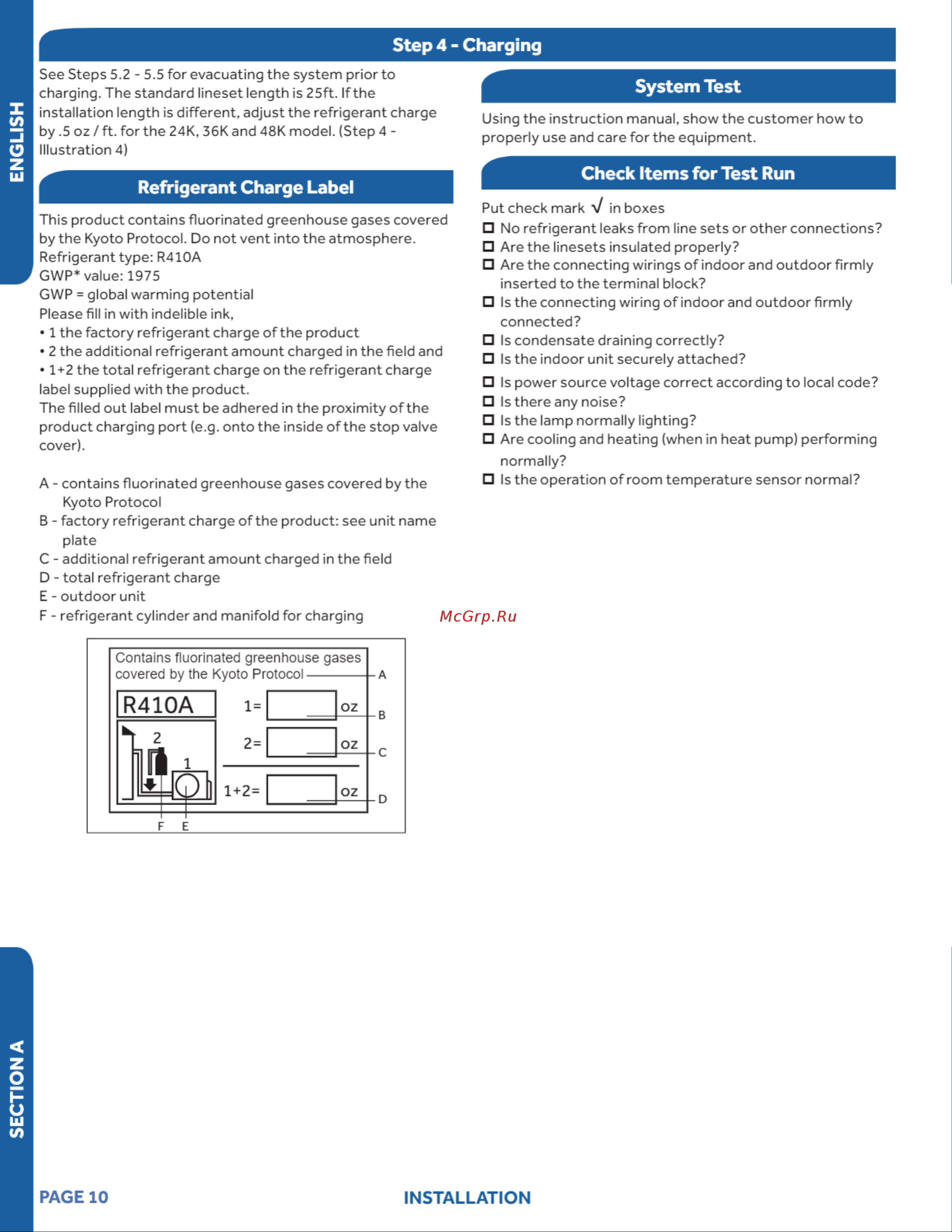 Haier AL36LP2VHA [10/42] Check items for test run