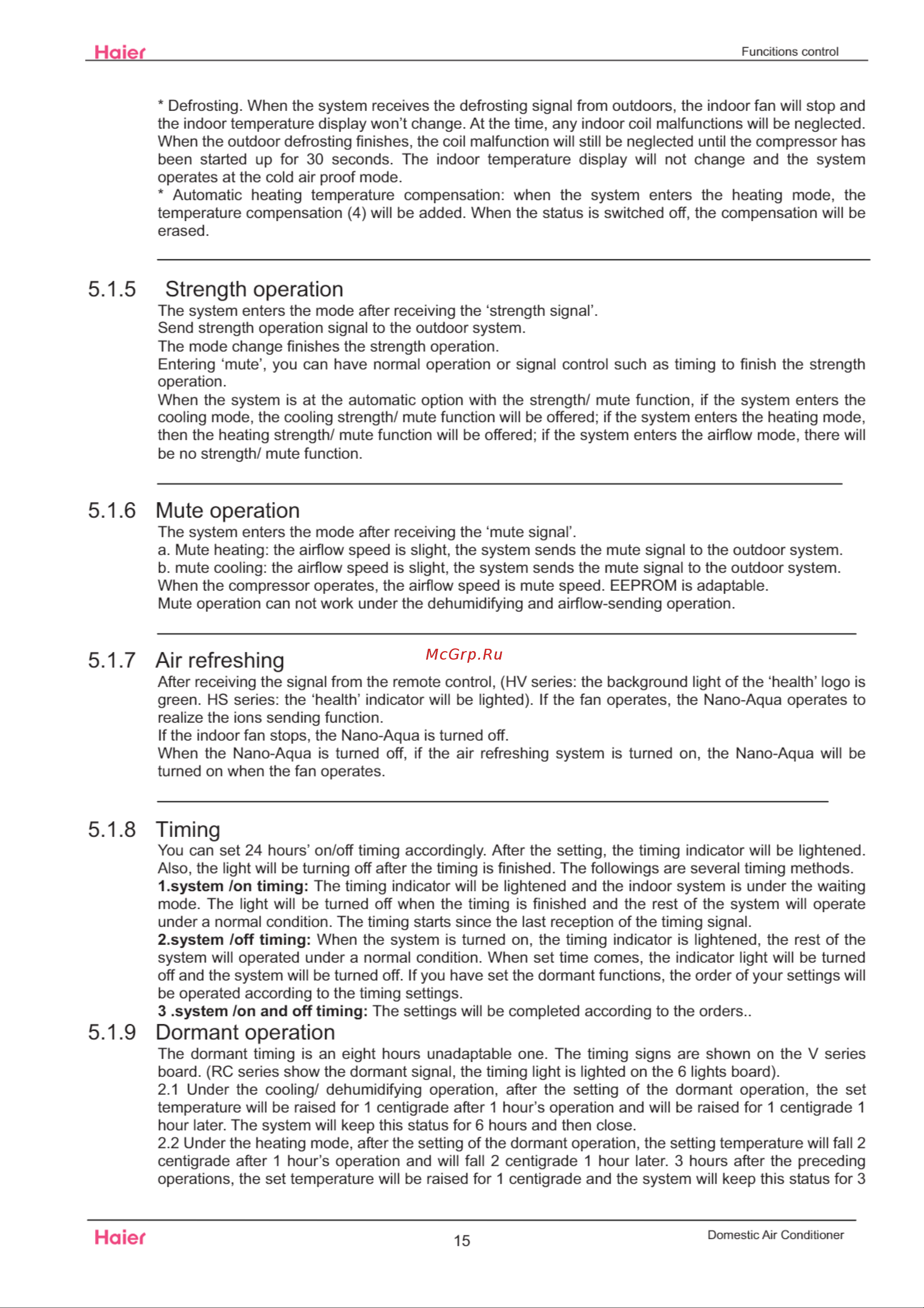 Haier 1U12EH1ERA [18/109] Strength operation