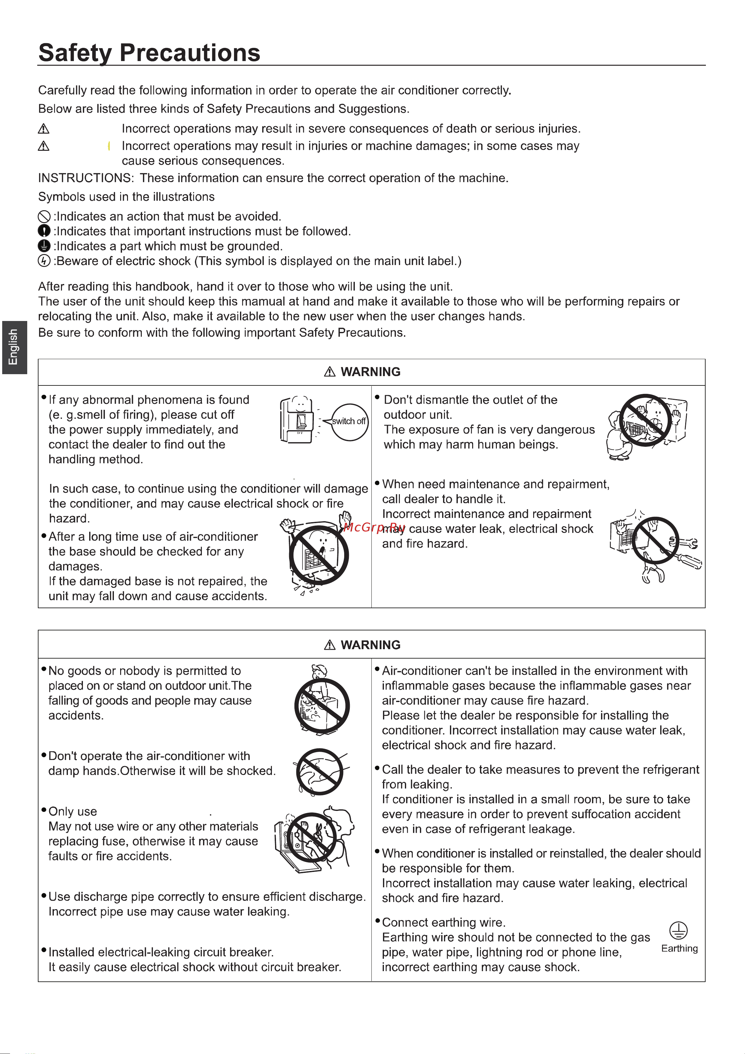 Haier 1U25S2SQ1FA [16/54] A warning