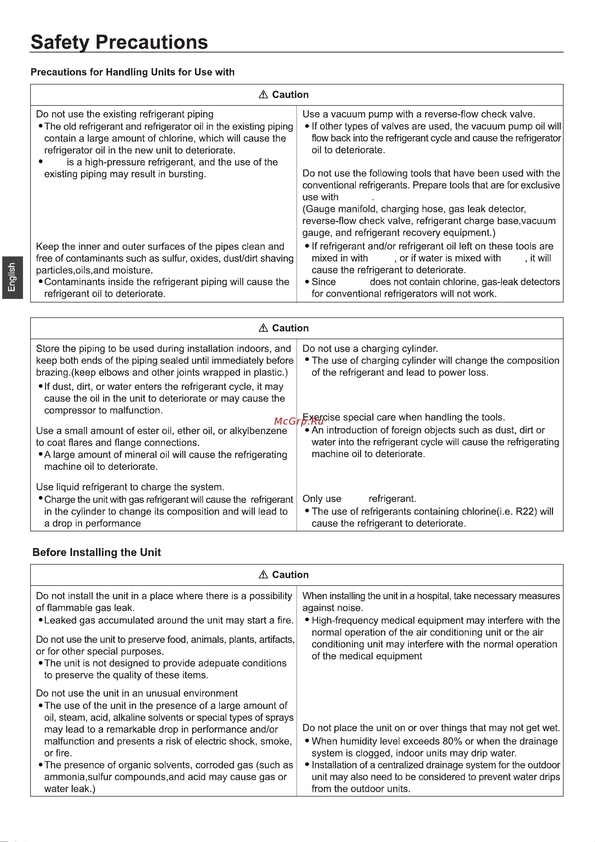 Haier 1U25S2SQ1FA [18/54] Safety precautions