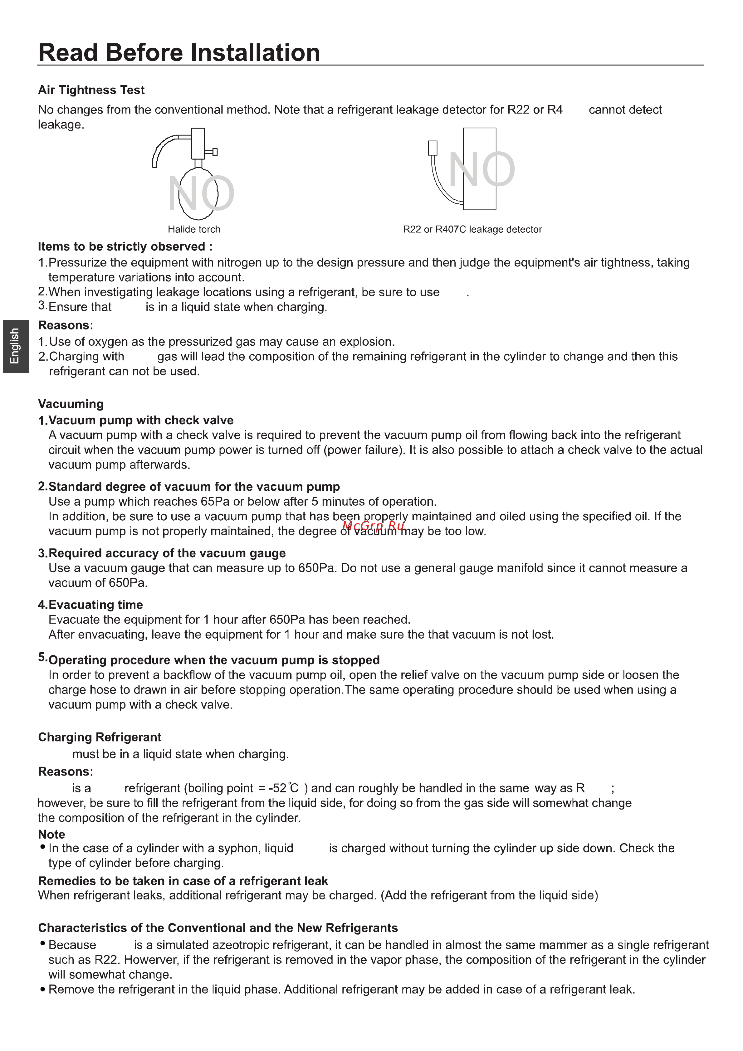 Haier 1U25S2SQ1FA [22/54] Read before installation