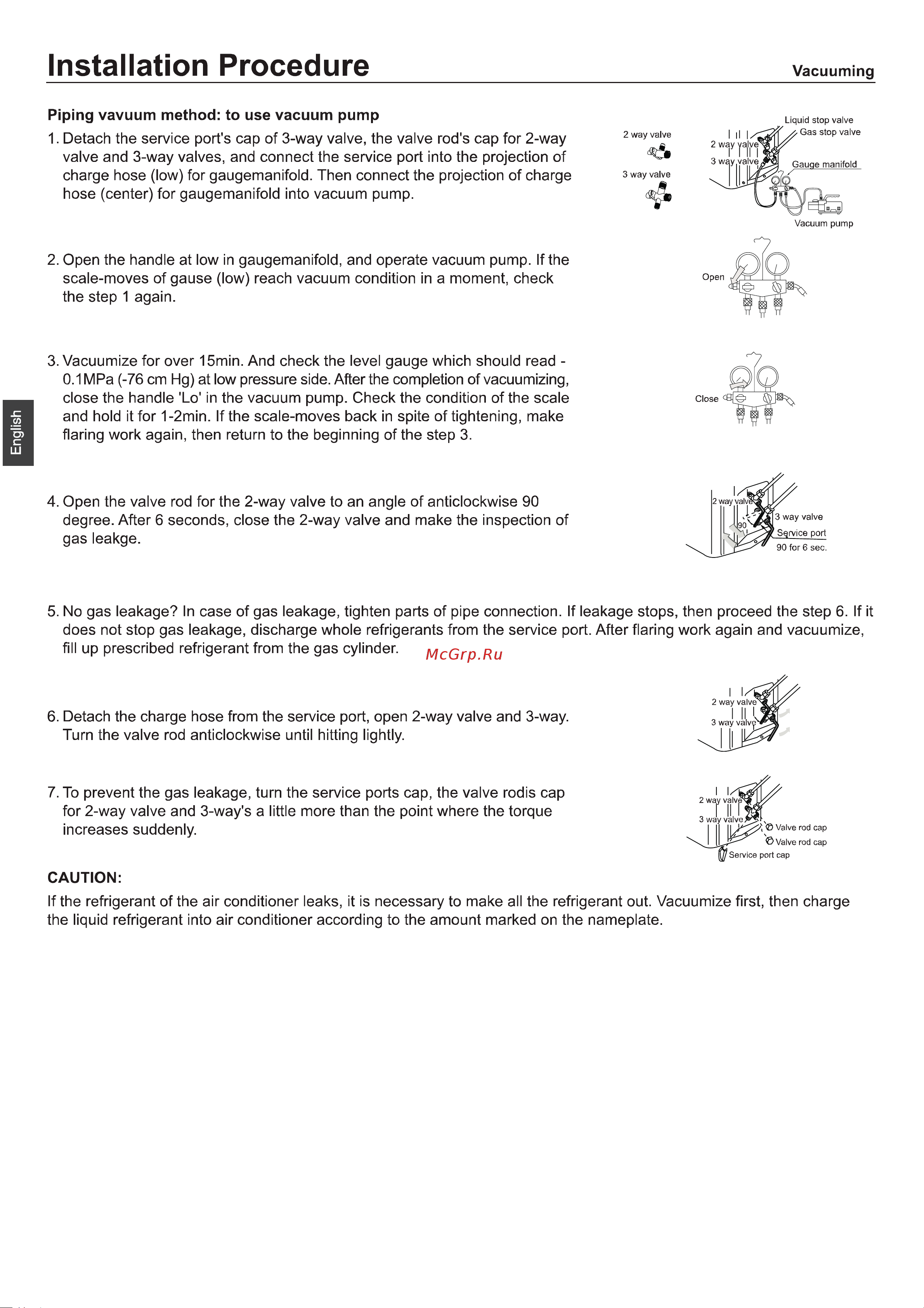 Haier 1U50S2SJ2FA [26/54] Installation procedure