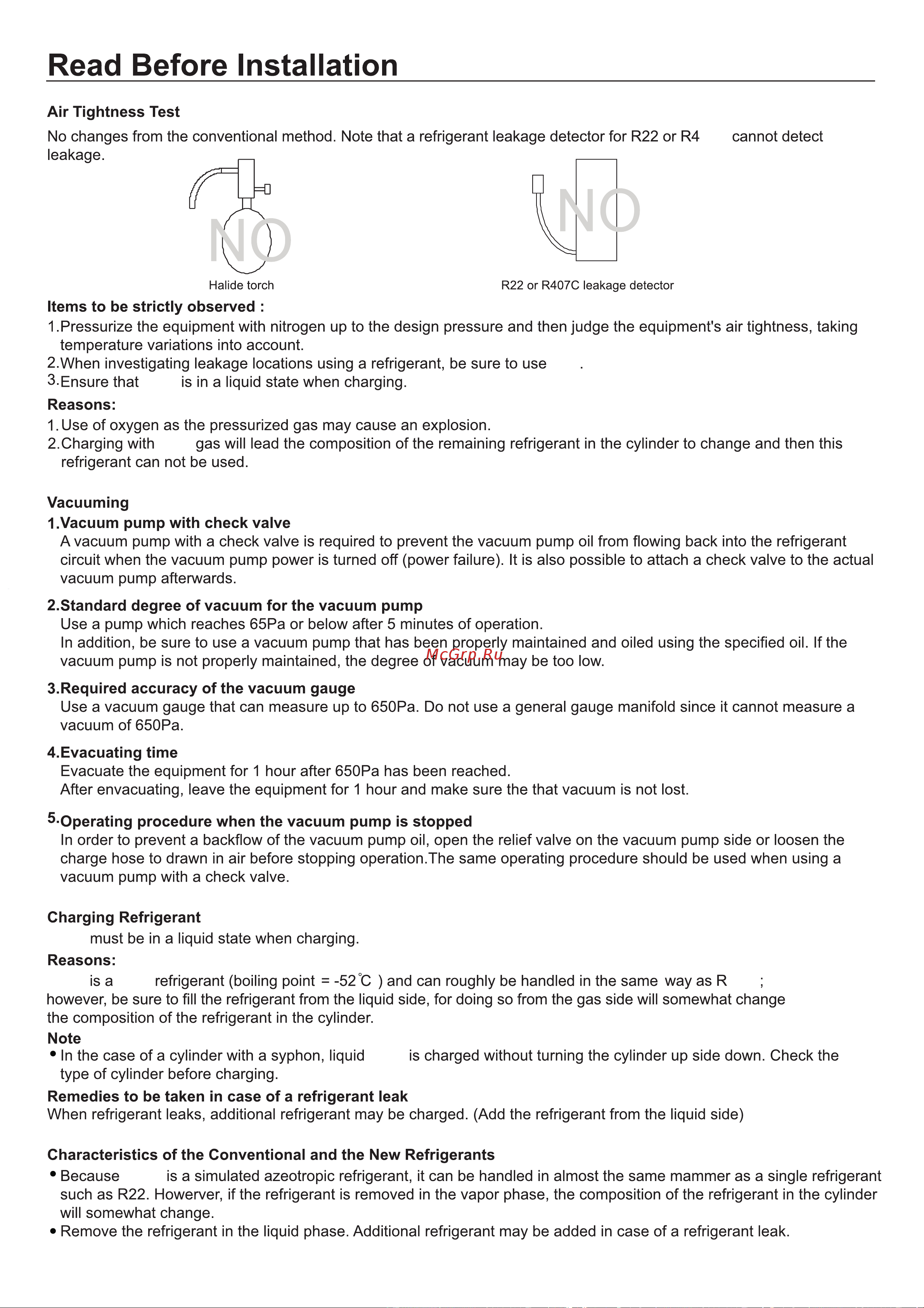 Haier 1U09MADFRA [21/28] Read before installation