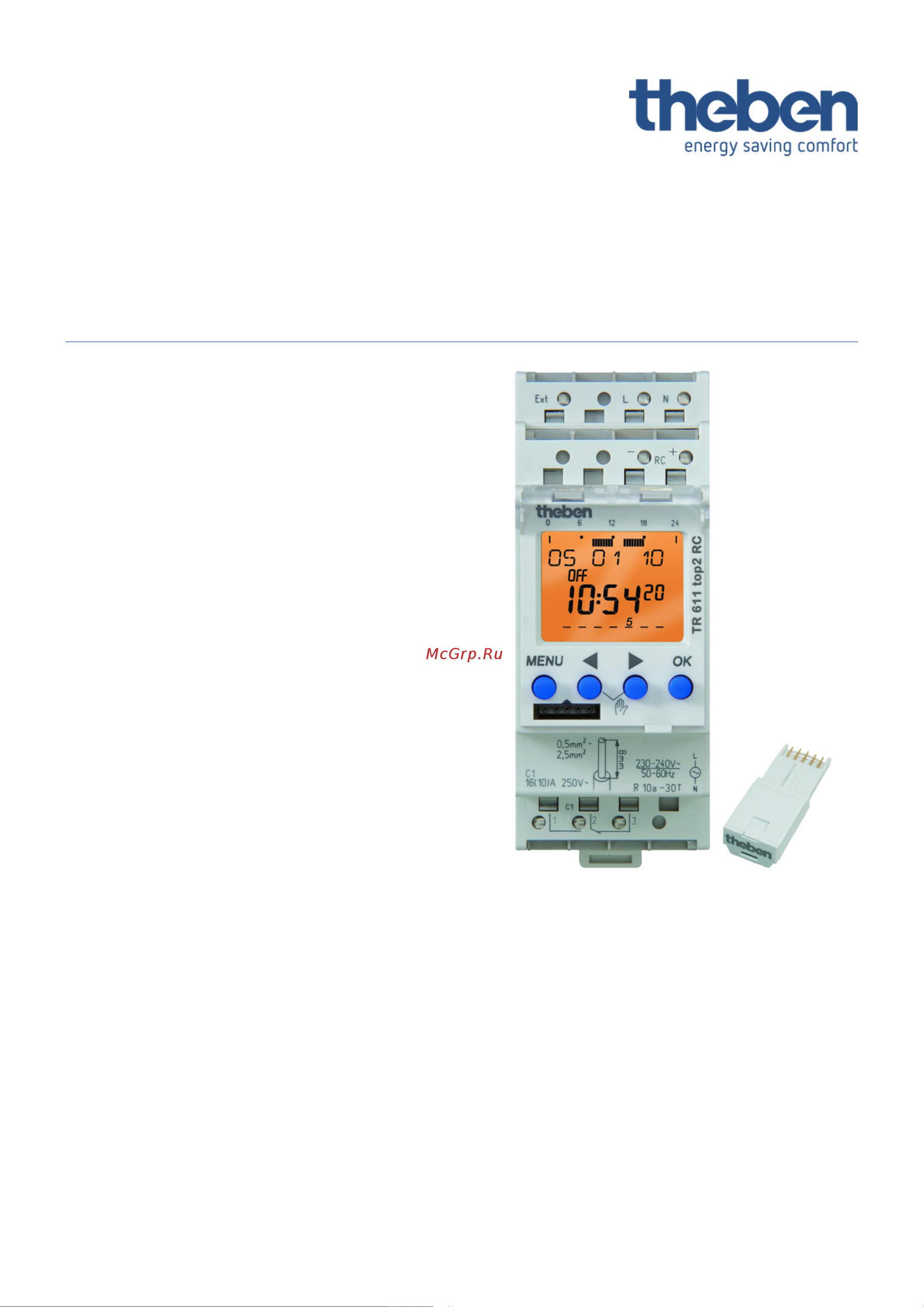 Theben TR 611 top2 RC 24V (6114300) Технический паспорт онлайн