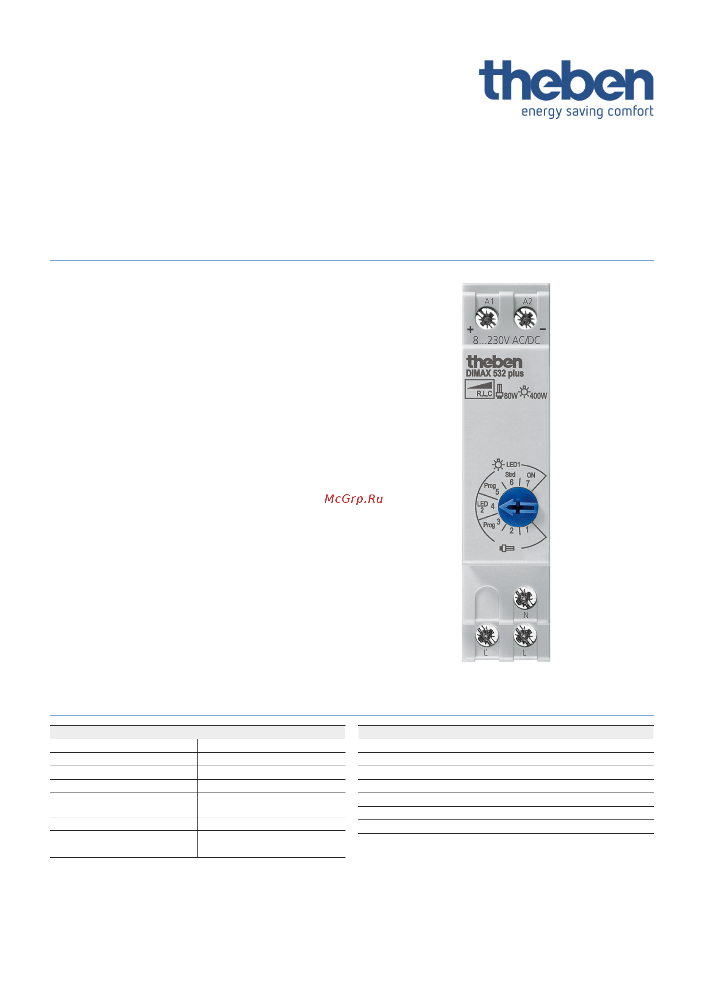 Theben DIMAX 532 plus (5320001) Технический паспорт онлайн