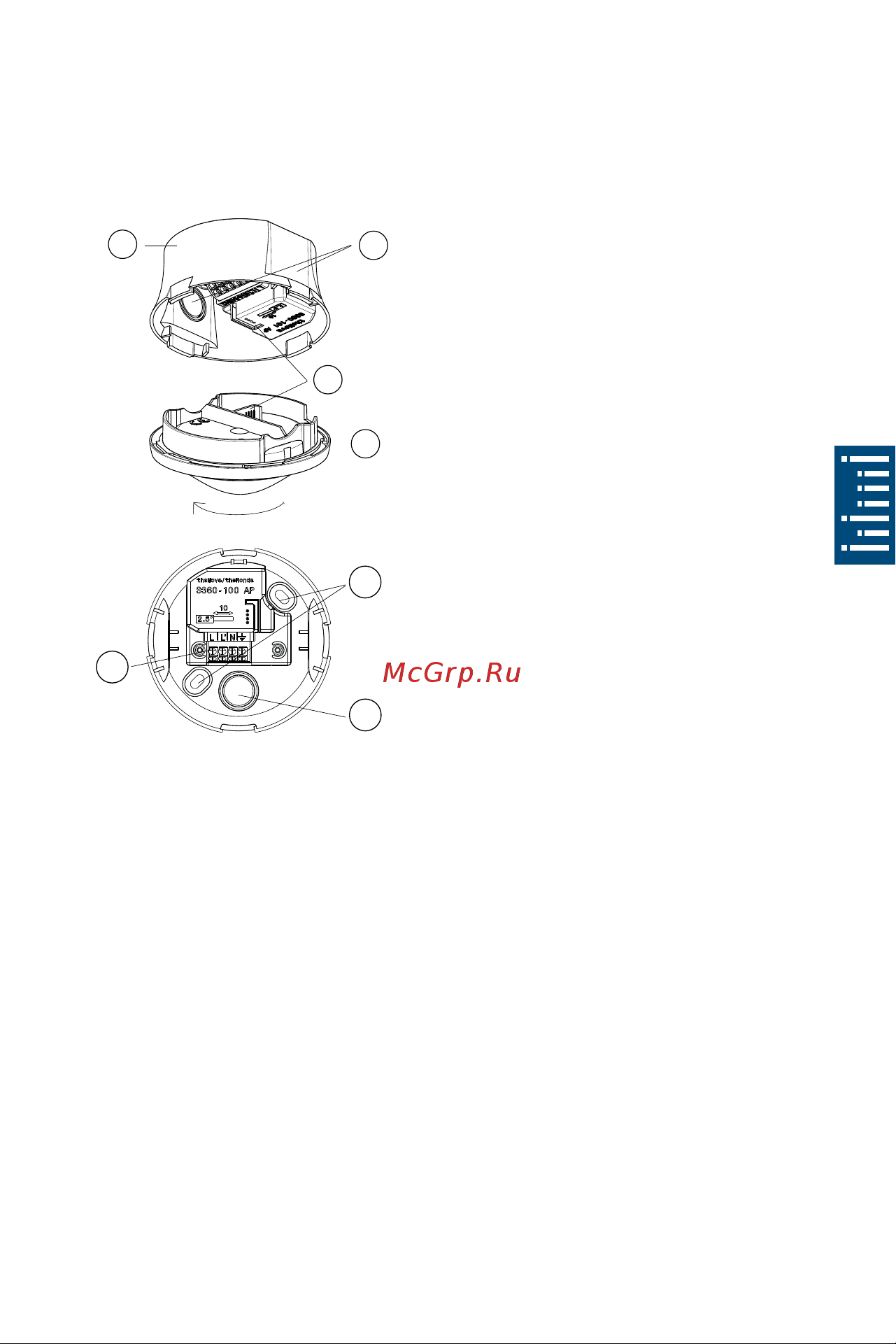 Theben theRonda S360-100 AP WH (2080550) [11/29] Установка на монолитные потолки накладной монтаж