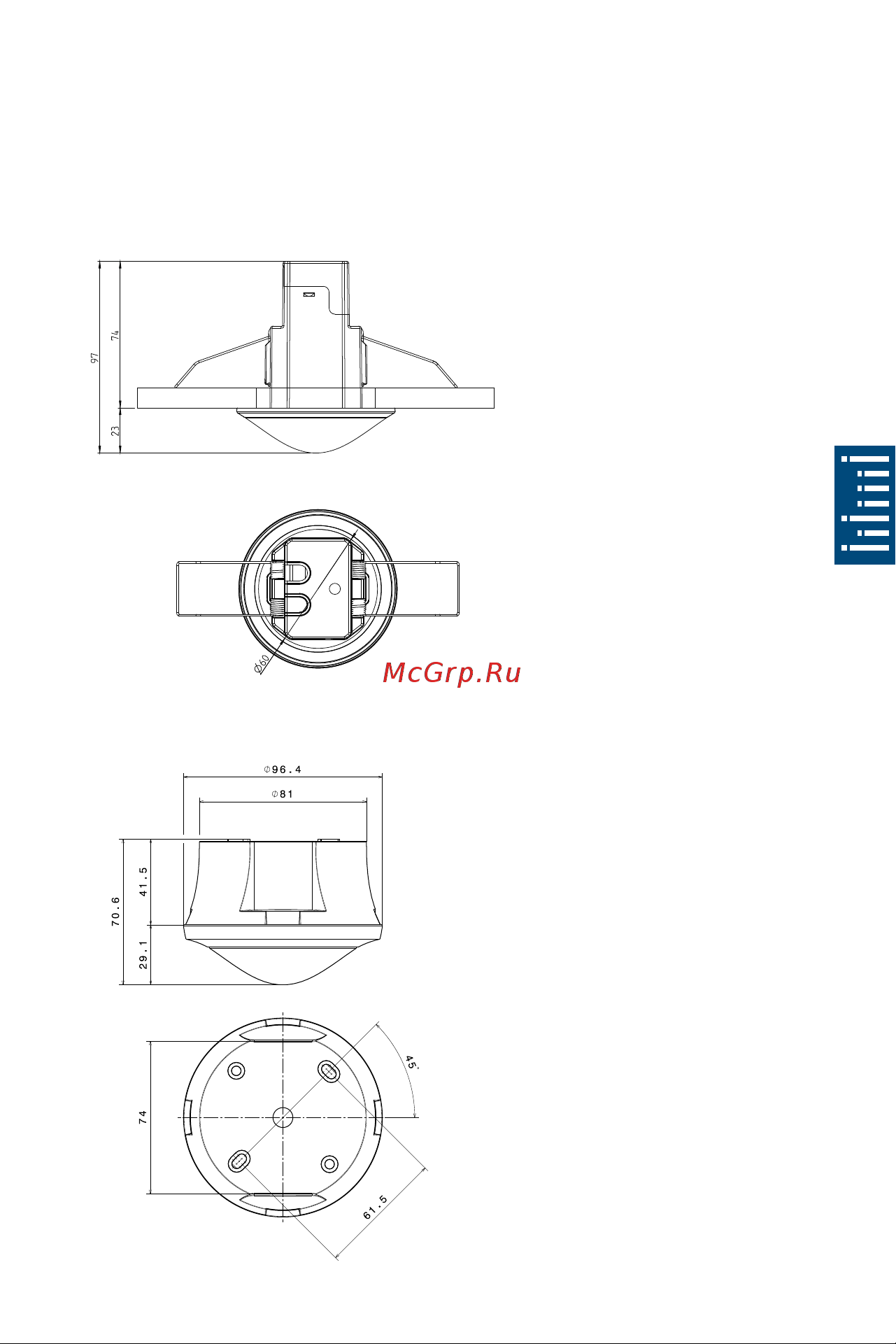 Theben theRonda S360-100 AP WH (2080550) [27/29] Чертежи приборов