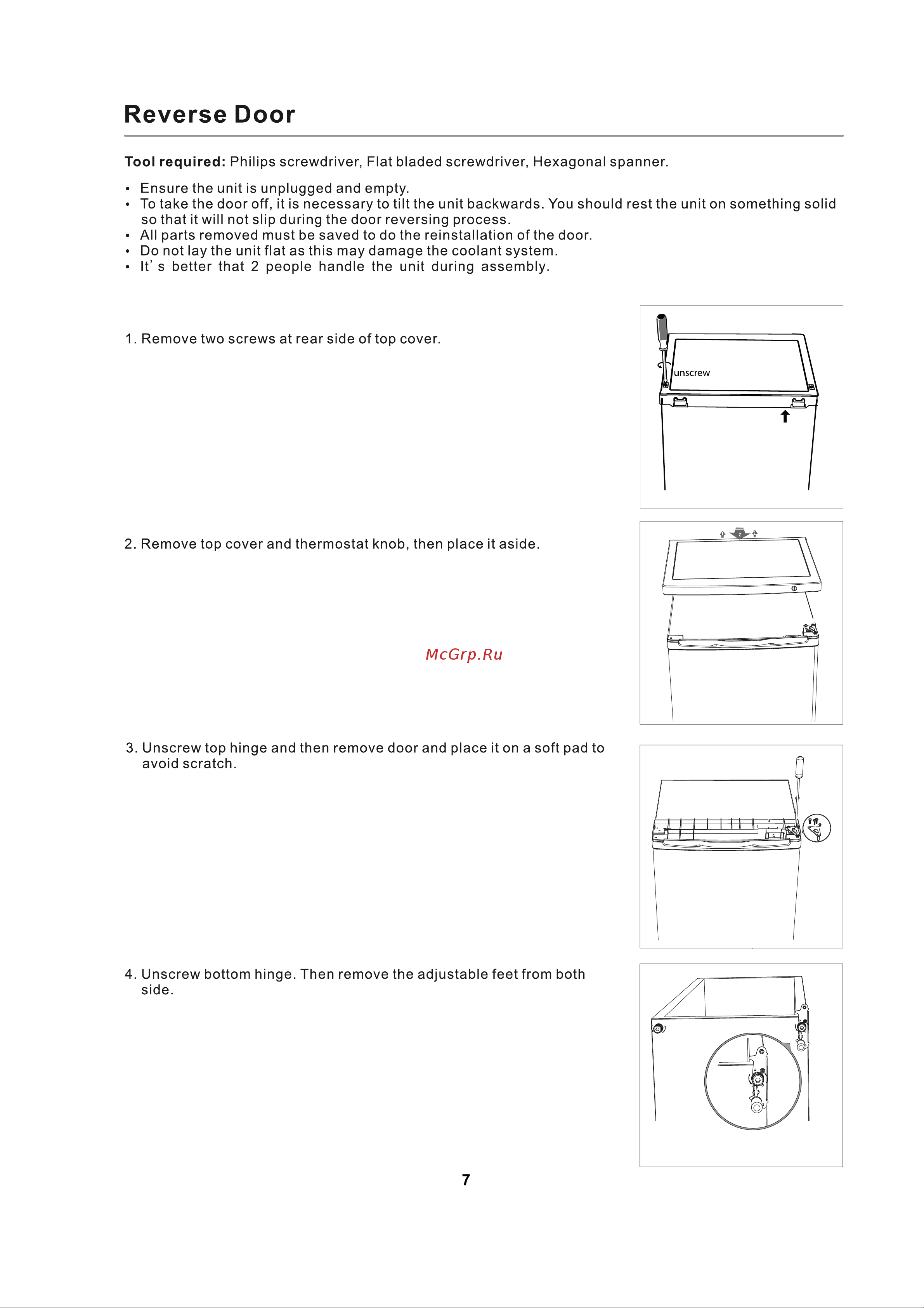 Haier HVF91VW [9/15] Reverse door