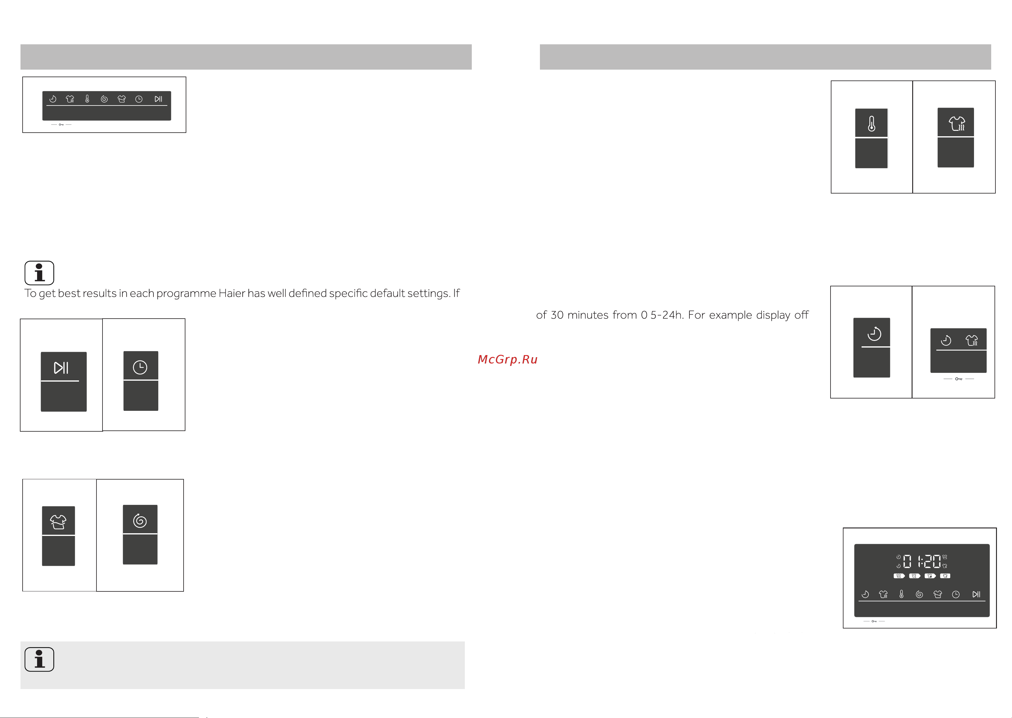 Haier HWD8040BW1 [7/14] Note factory settings