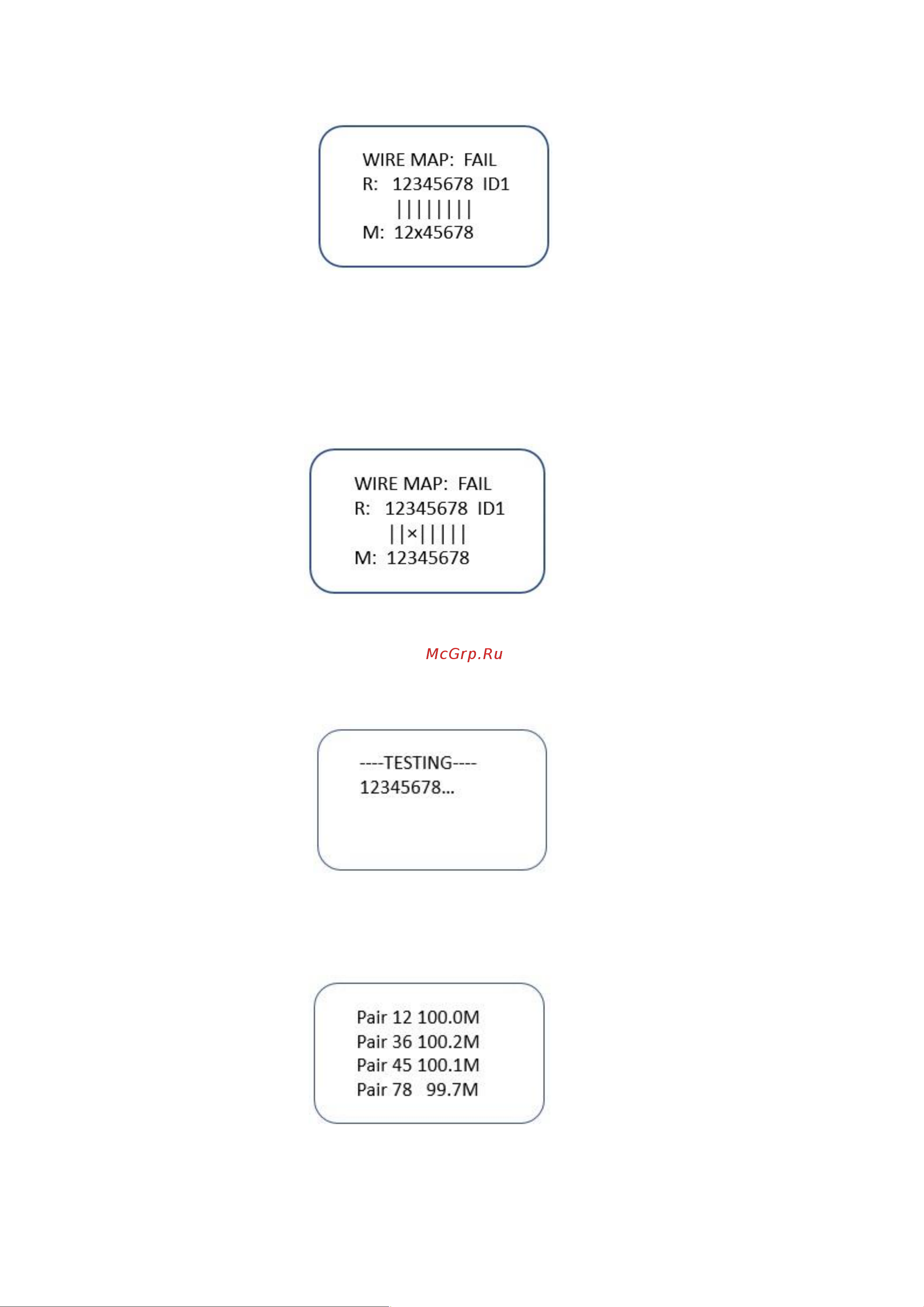 Cabeus CT-LCD-RJ45-SCAN (NF-8208) [4/7] Пункт меню pair length