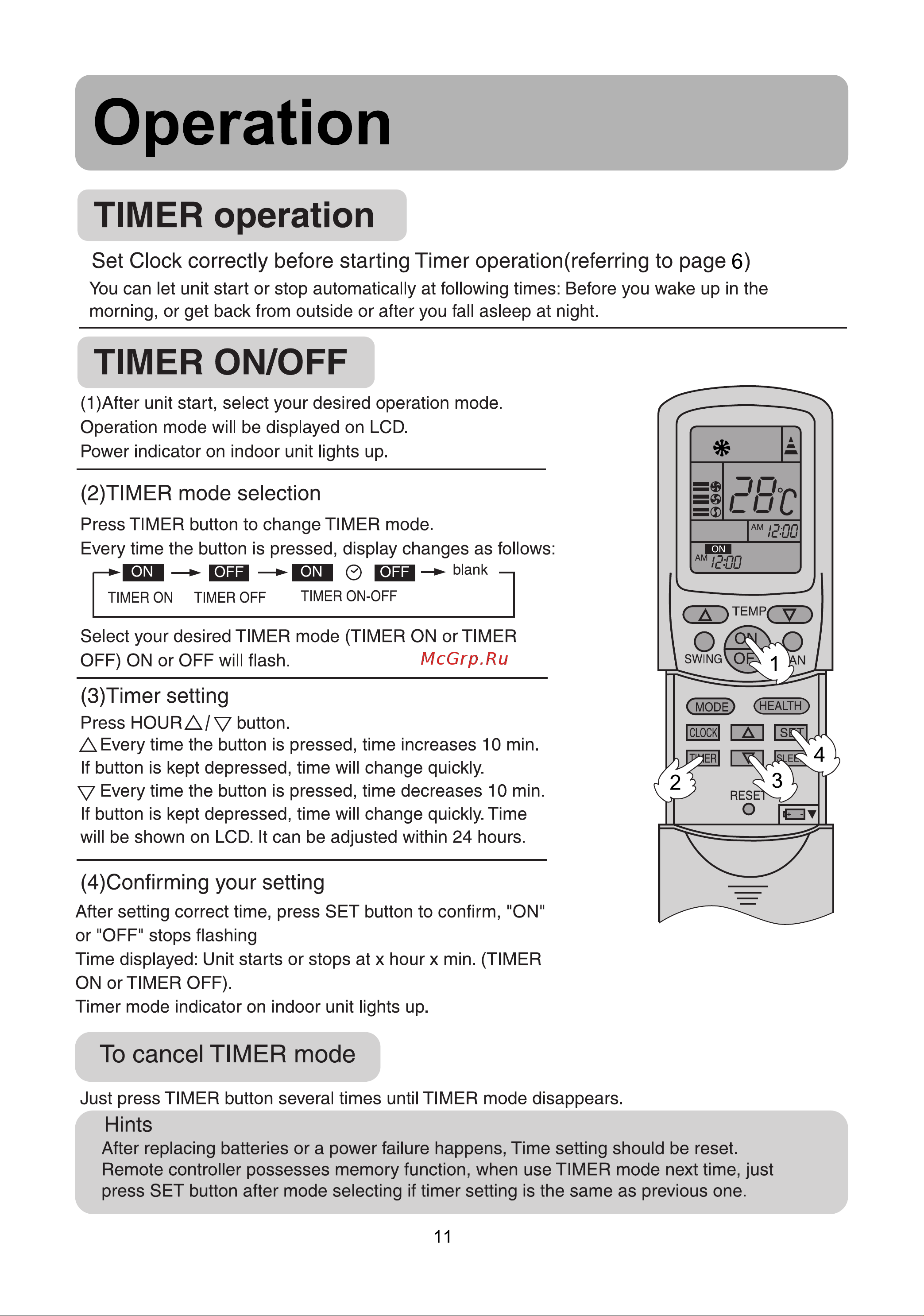 Haier HSU-07HS03 [10/21] Operation
