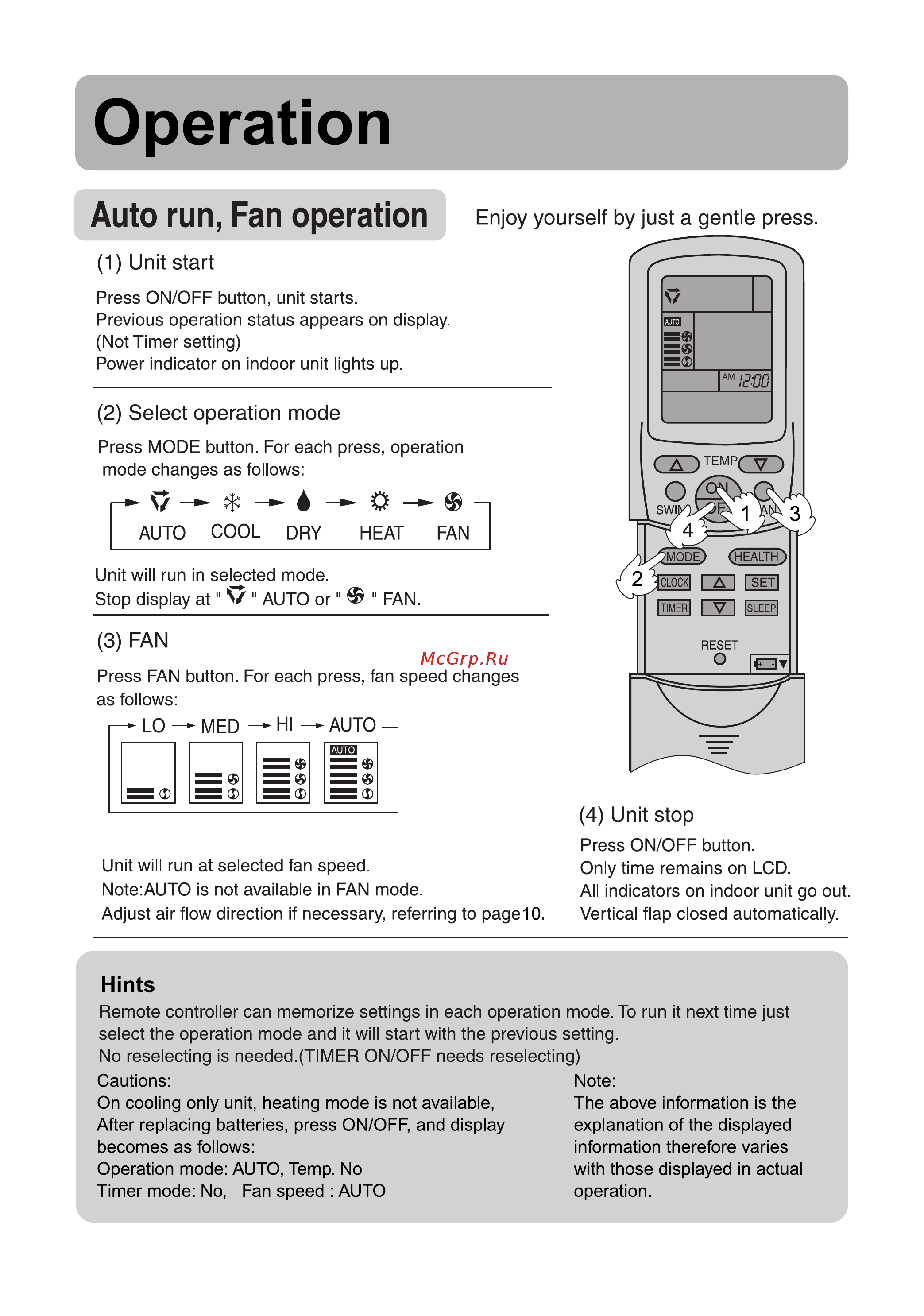 Haier HSU-07HS03 [13/21] Operation