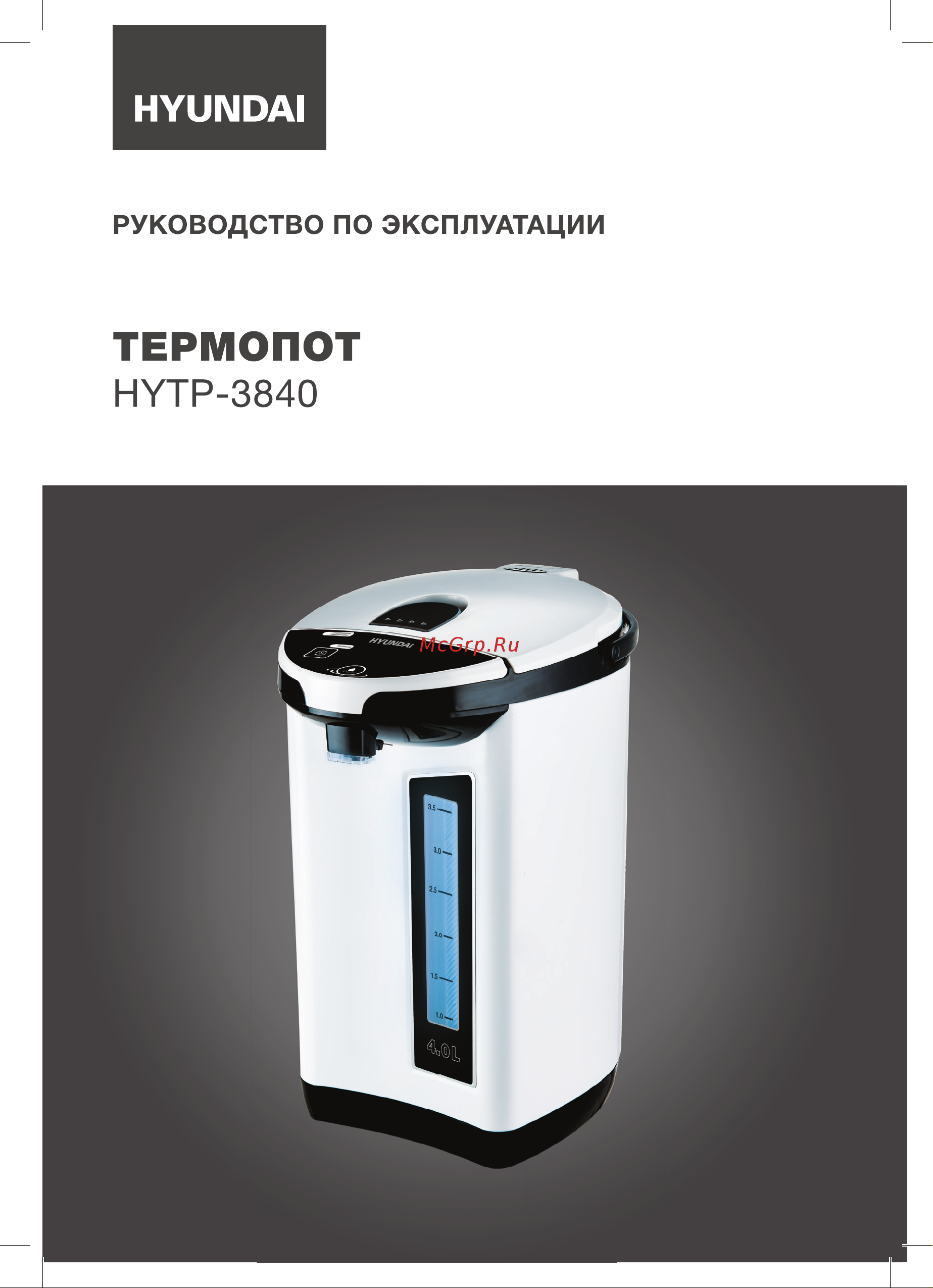 Hyundai HYTP-3840 белый черный Инструкция по эксплуатации онлайн