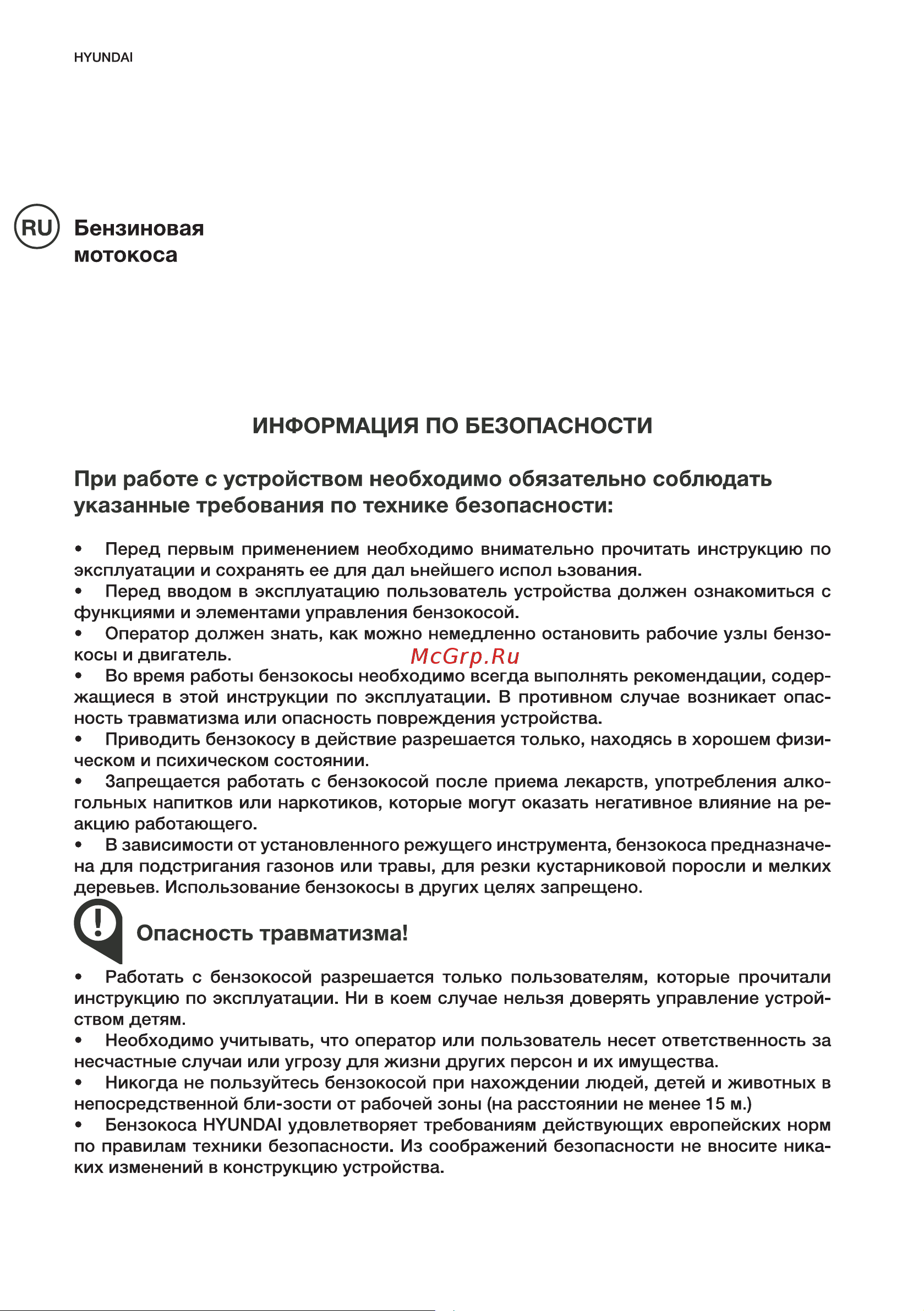 Hyundai Z 540 Инструкция по эксплуатации онлайн [6/60] 616189