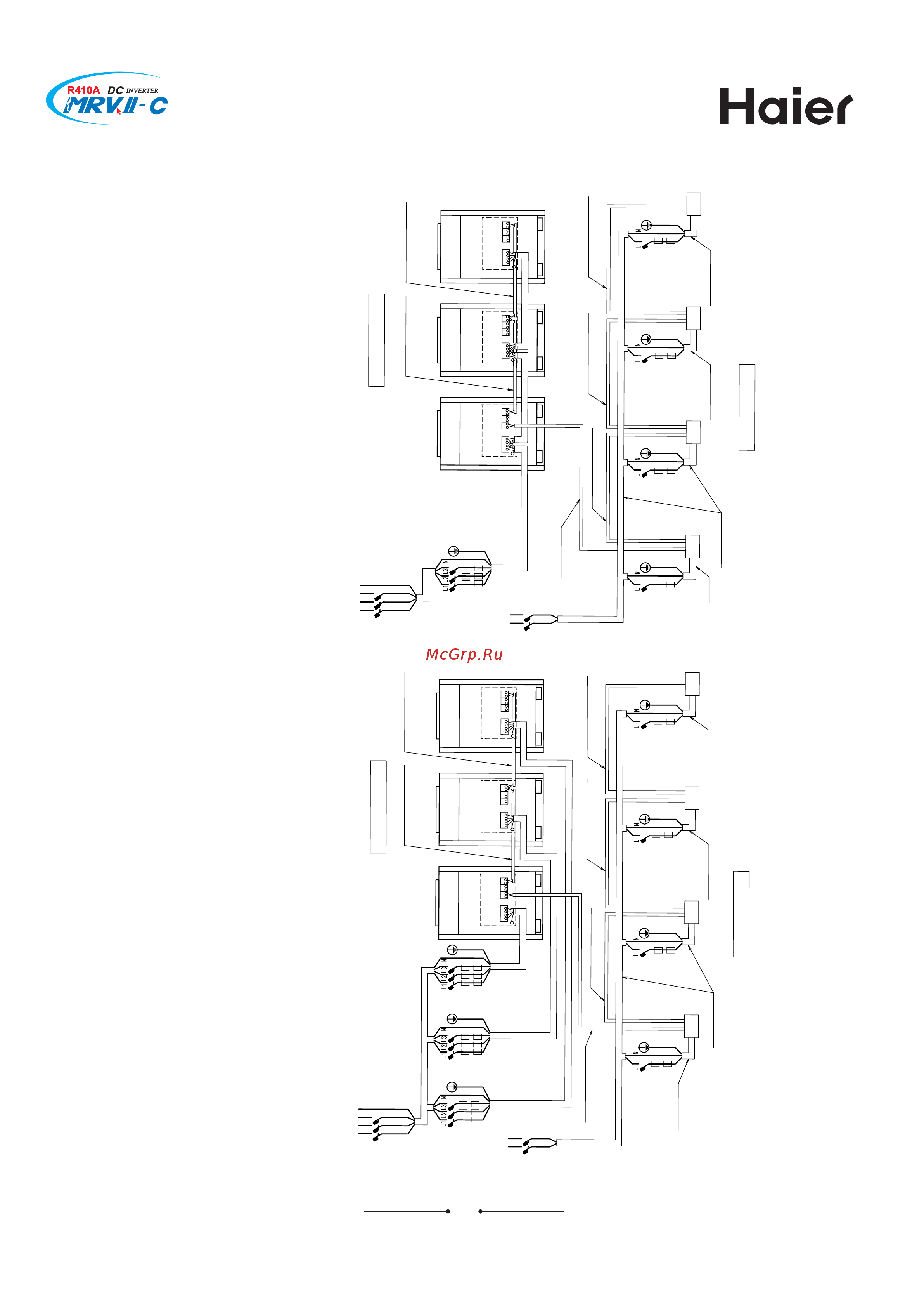 Haier AV26NMVERA [257/531] When the power source is supplied to each outdoor individually when the power source is supplied to outdoor in series