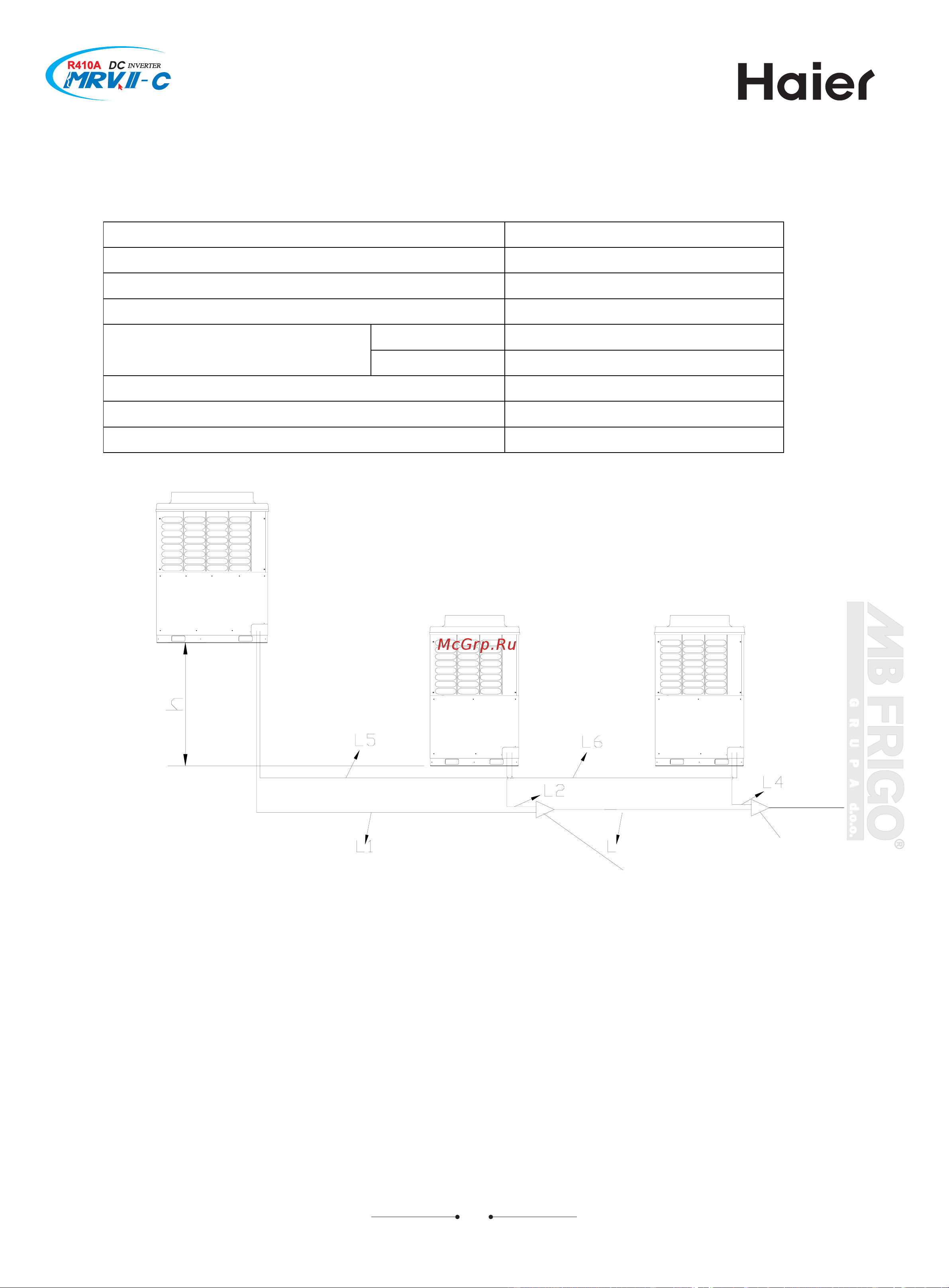 Haier AV26NMVERA [94/129] Note a hzg 30 a includes hzg 20 a b the connection pipe among outdoors can not be higher than the stop valve position c the connection pipe among outdoors should be horizontal or be in a certain angle as the below figure less than 15degree