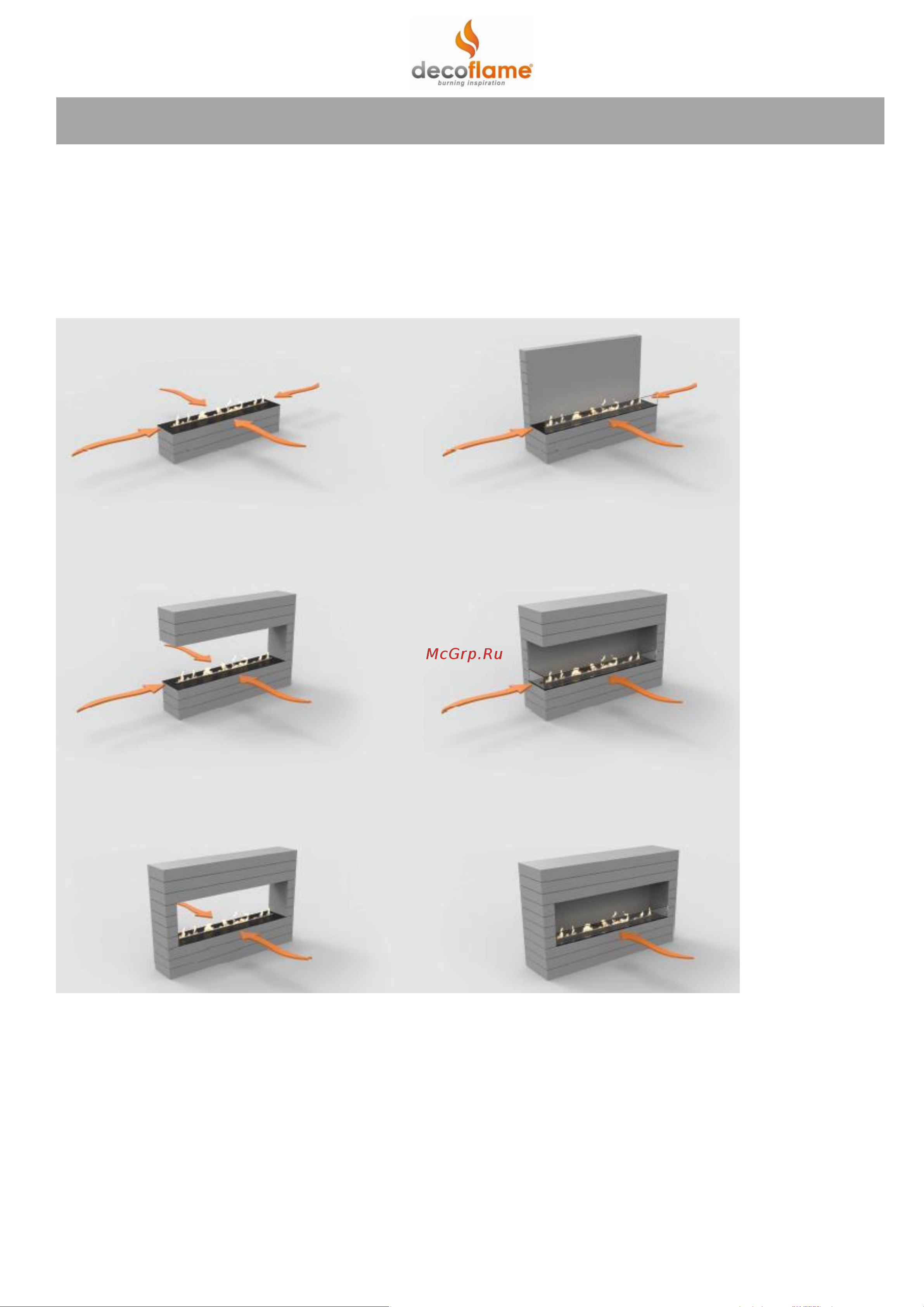 Decoflame Westminster Basic [9/19] Требования по установки стеклянного экрана