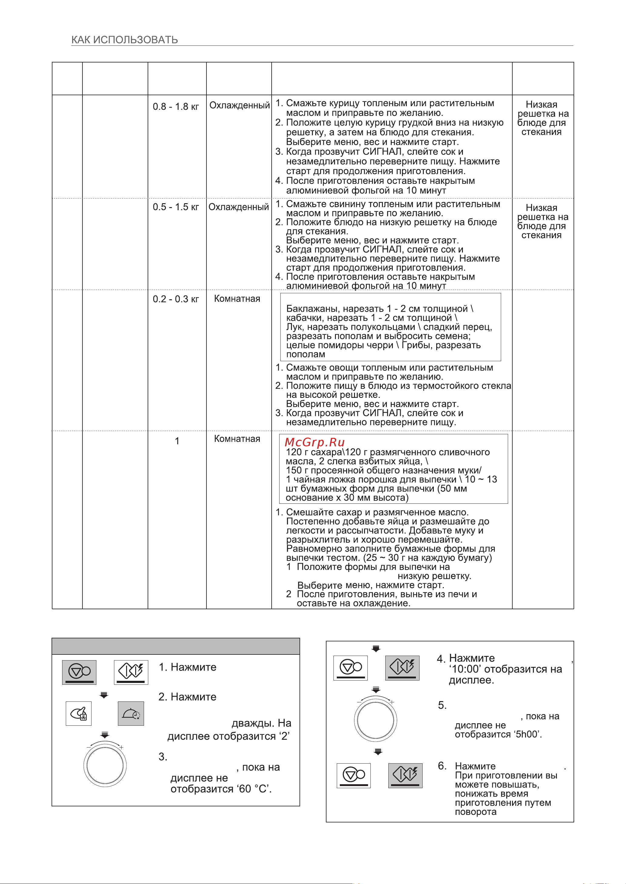 LG MJ3966ACT [24/78] Медленное приготовление и пoдoгpeв