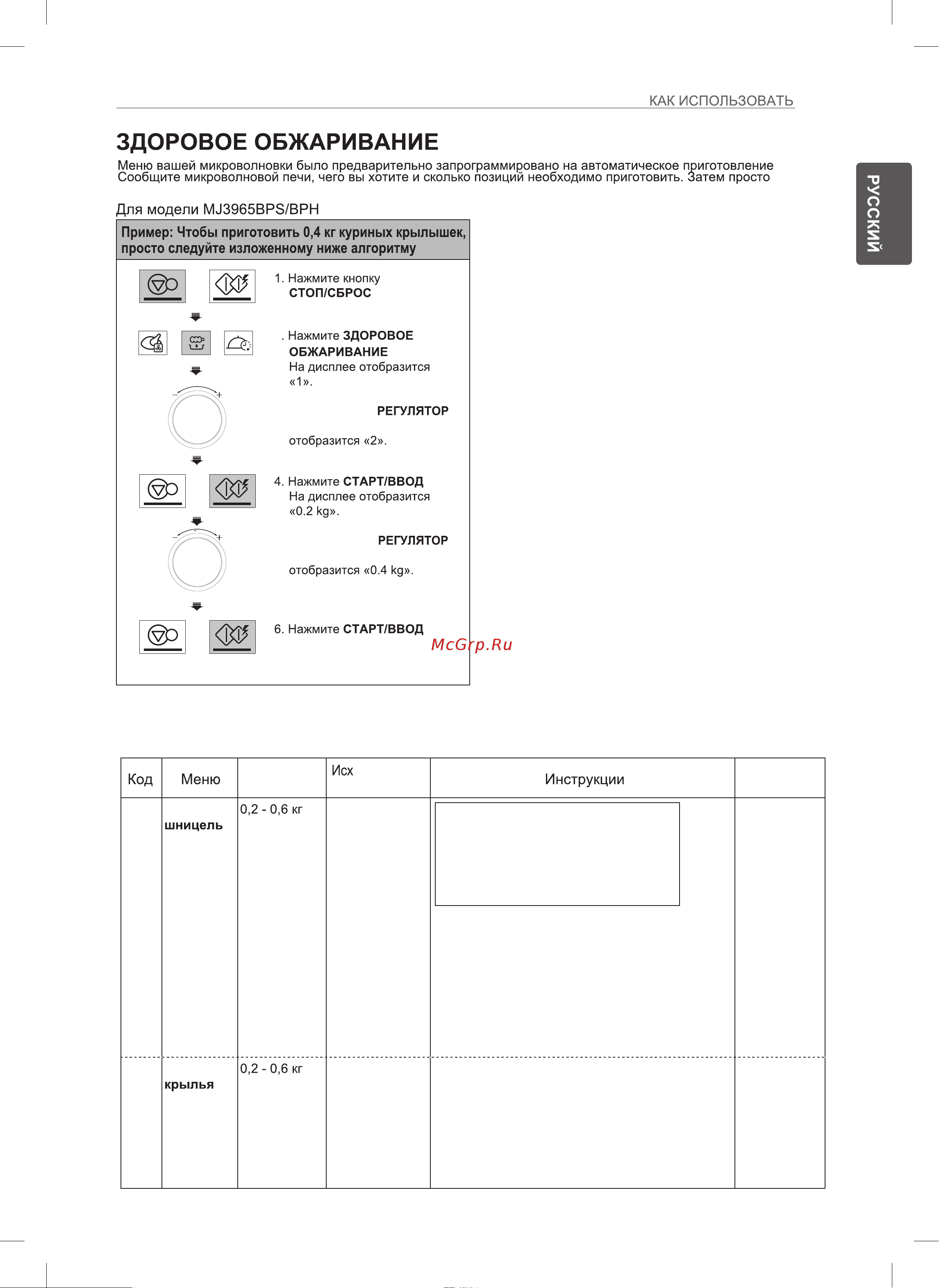 LG MJ3966ACT [29/78] Поворачивайте до