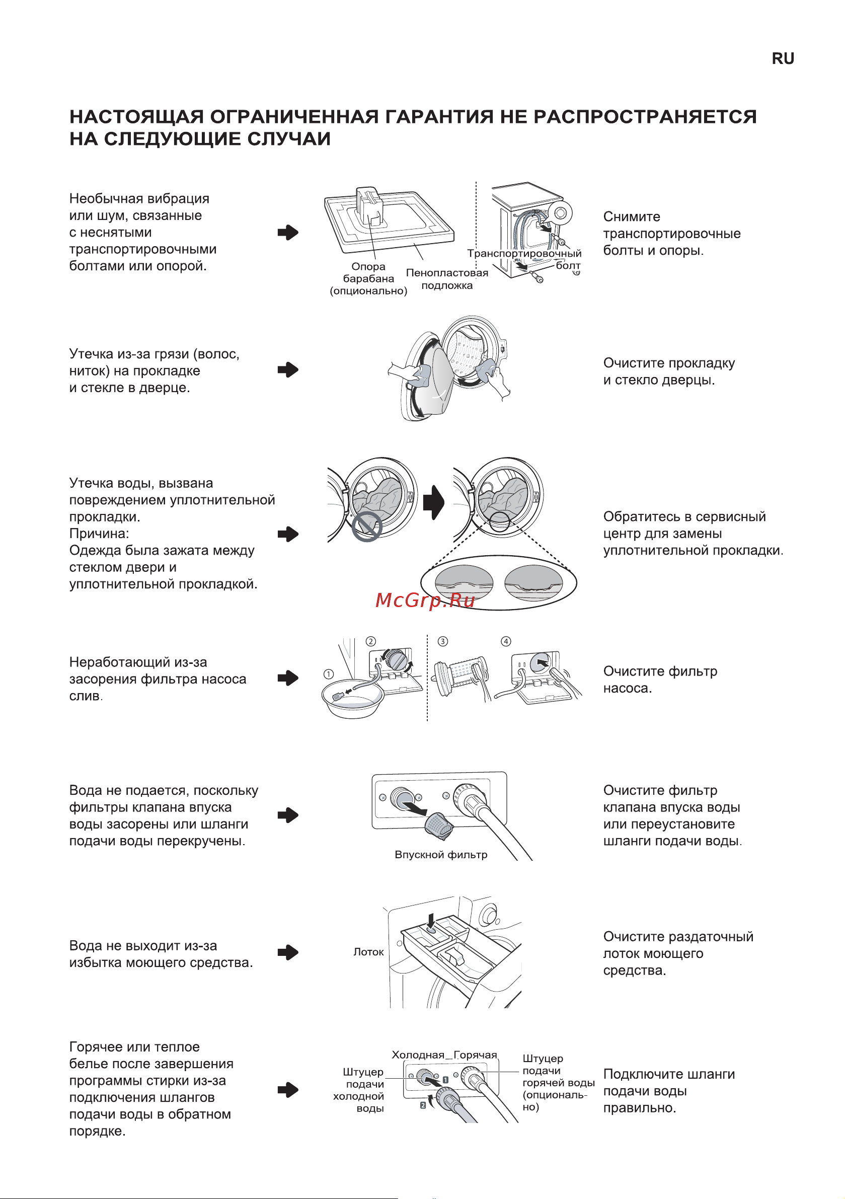 LG F1296HDS1 Инструкция по эксплуатации онлайн [47/52] 618184