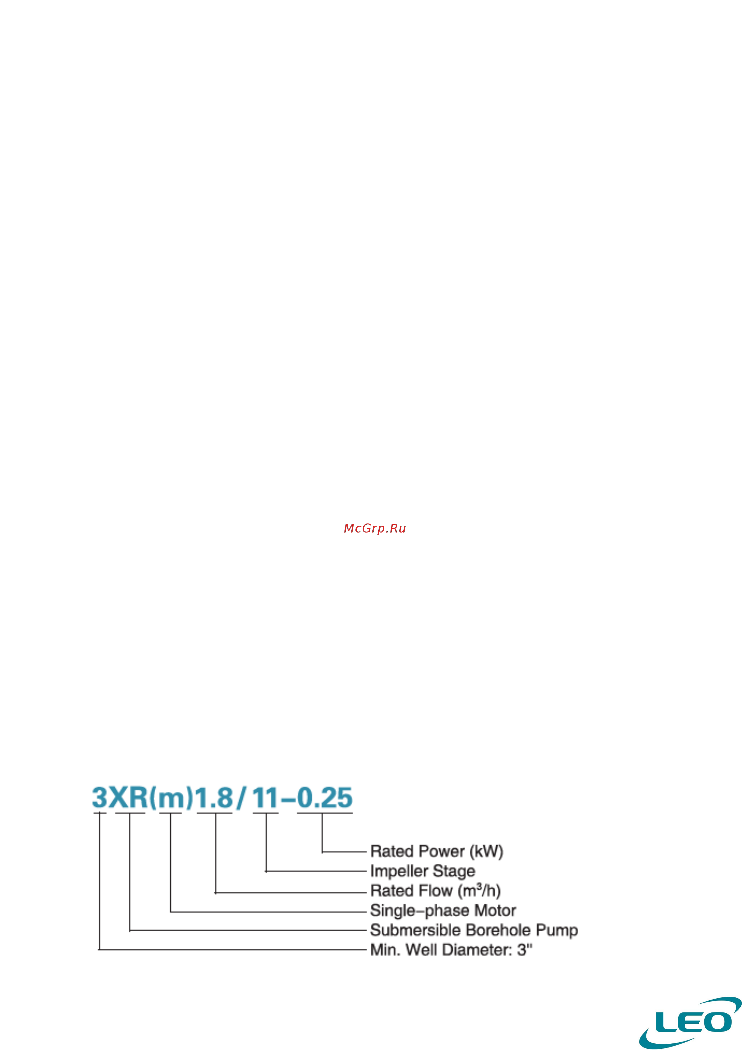 LEO 3XRm3/21-0.75 [3/10] Descriptions of model specification and performance