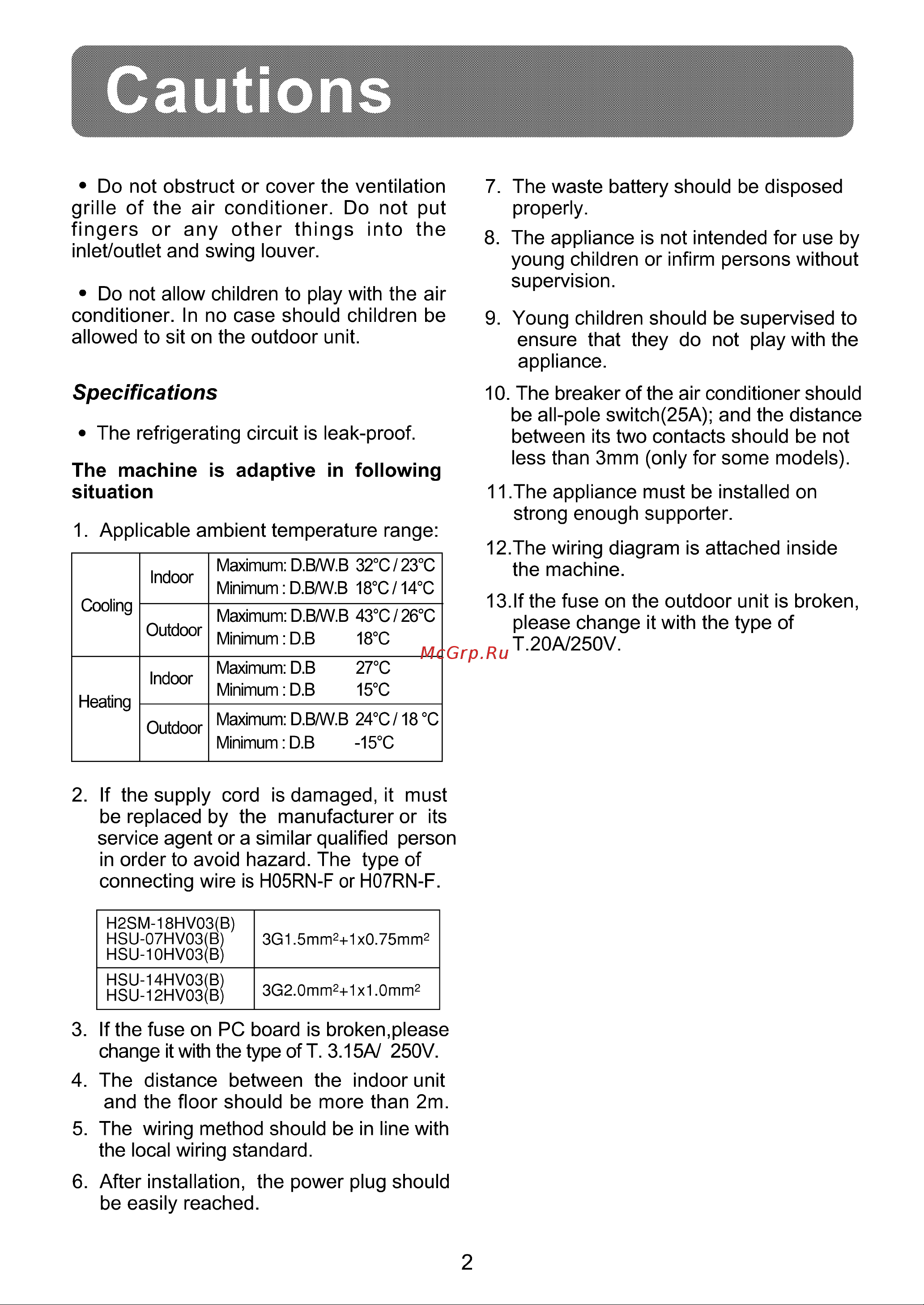 Haier HSU-10HV03(B) [4/29] Specifications