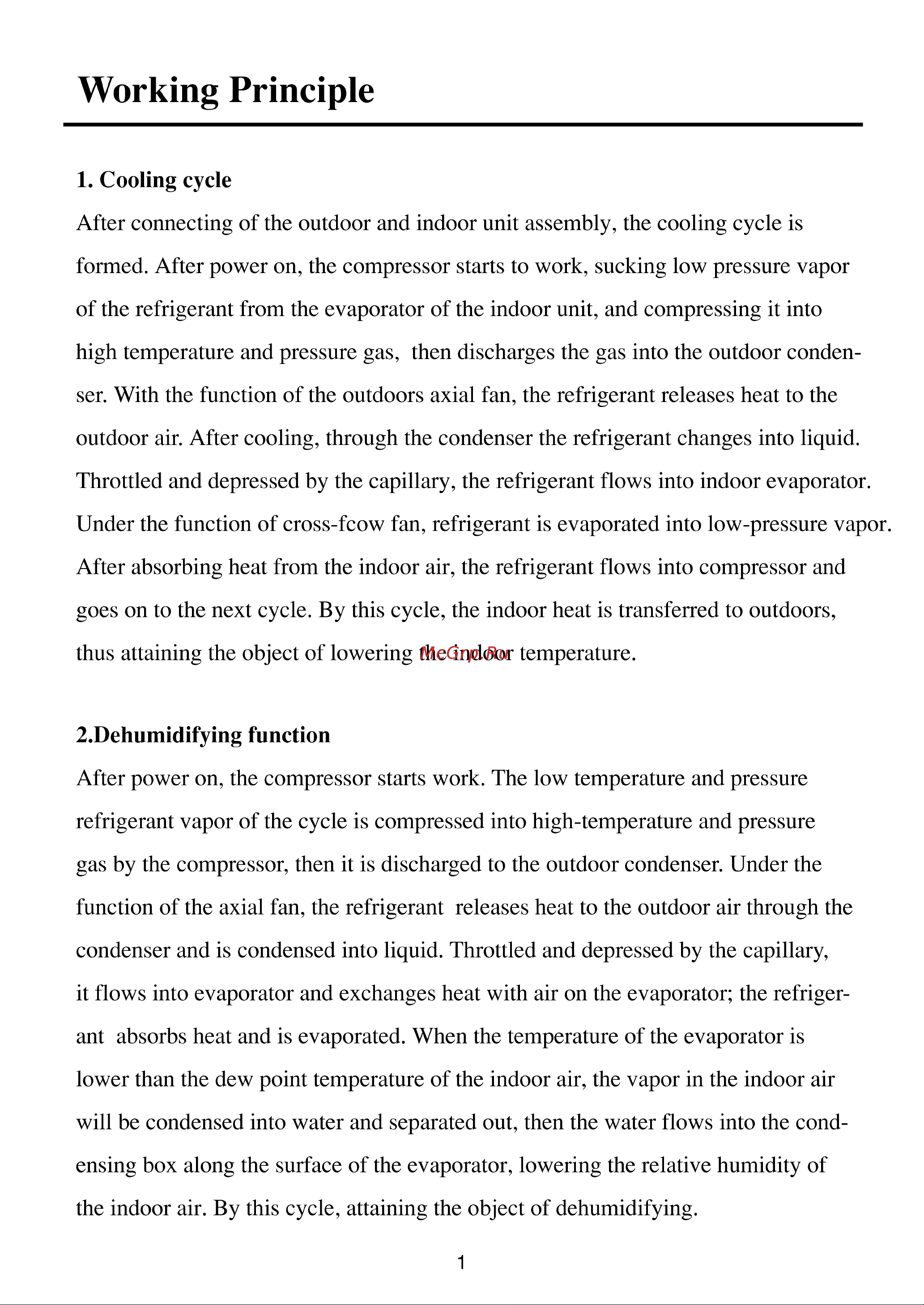 Haier AU082AJNAA [2/16] Working principle