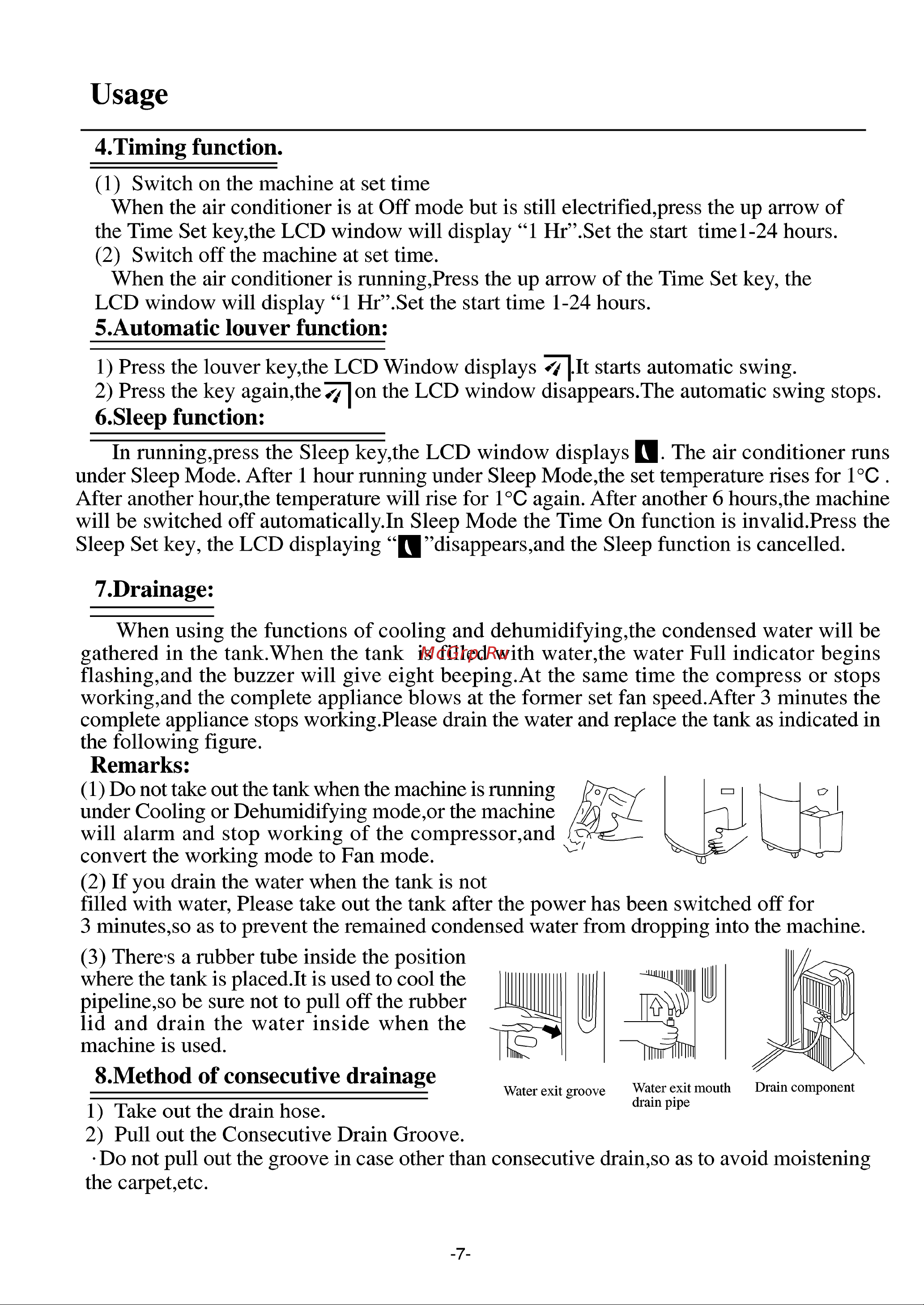 Haier HM-07C03/R1 [8/15] Method of consecutive drainage