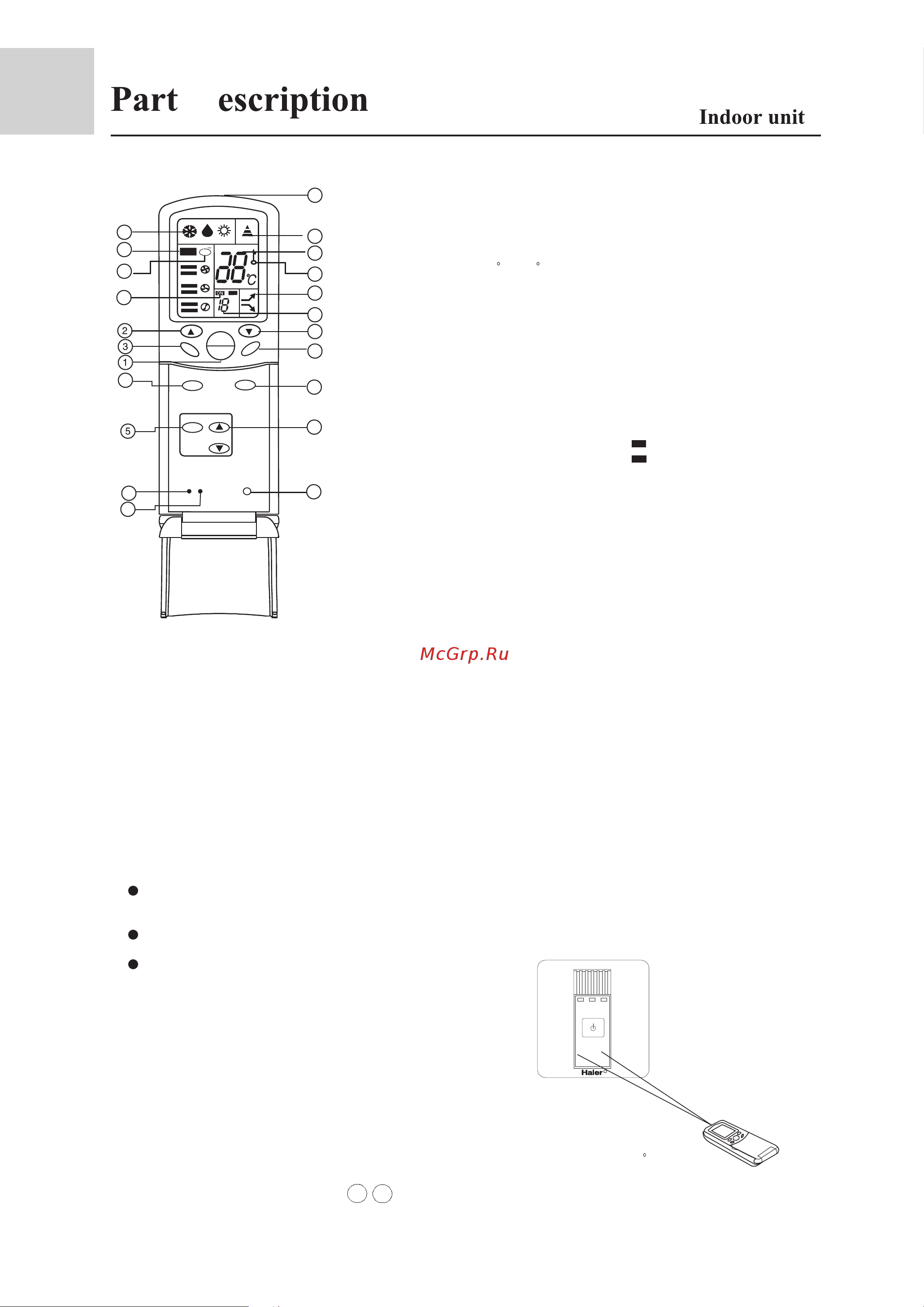 Haier AE072FCAKA [8/37] Remote lcd display contents and key name and each key function introduction