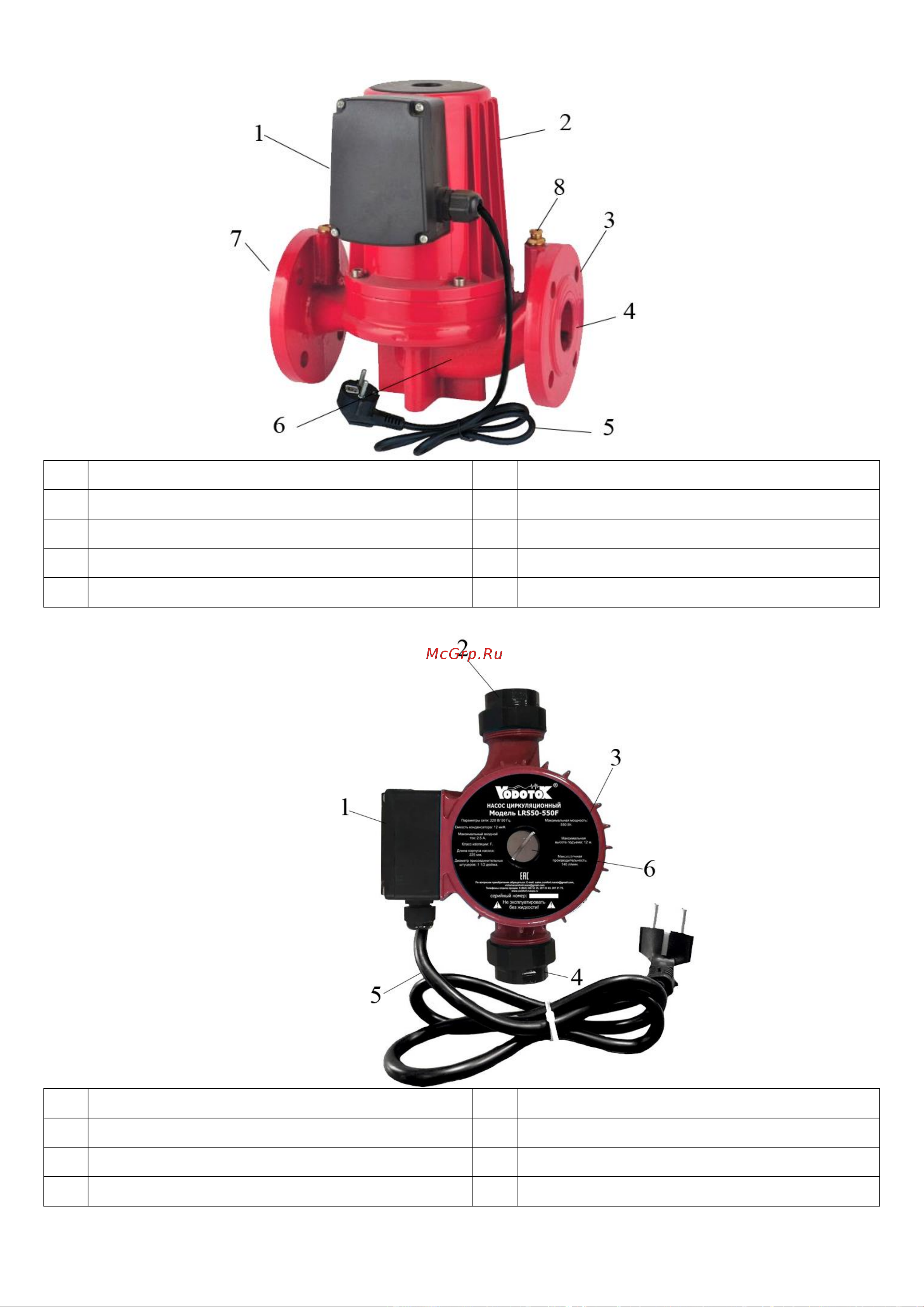 Vodotok LRS25/15-180G Инструкция по эксплуатации онлайн [12/25] 619942